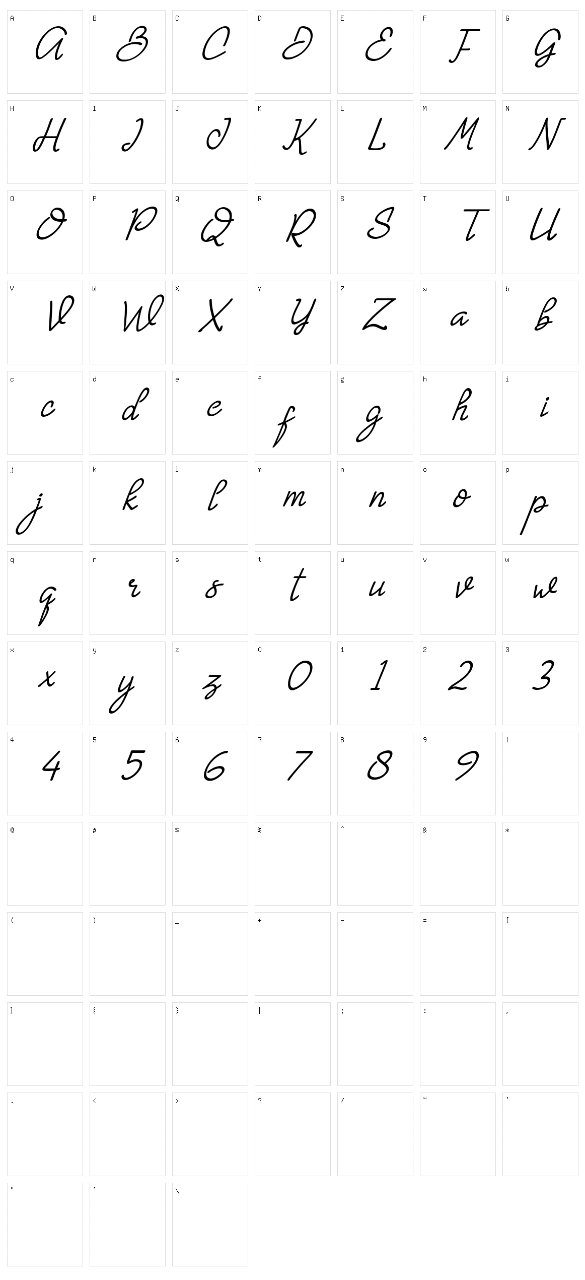 Gemmo Character Set