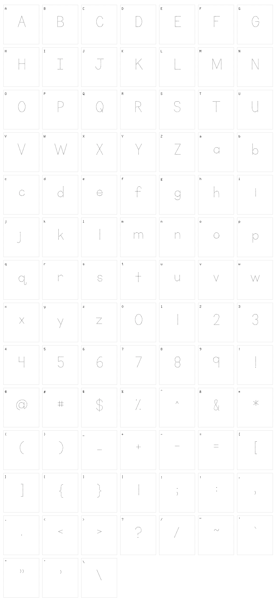 KG Primary Dots Character Set