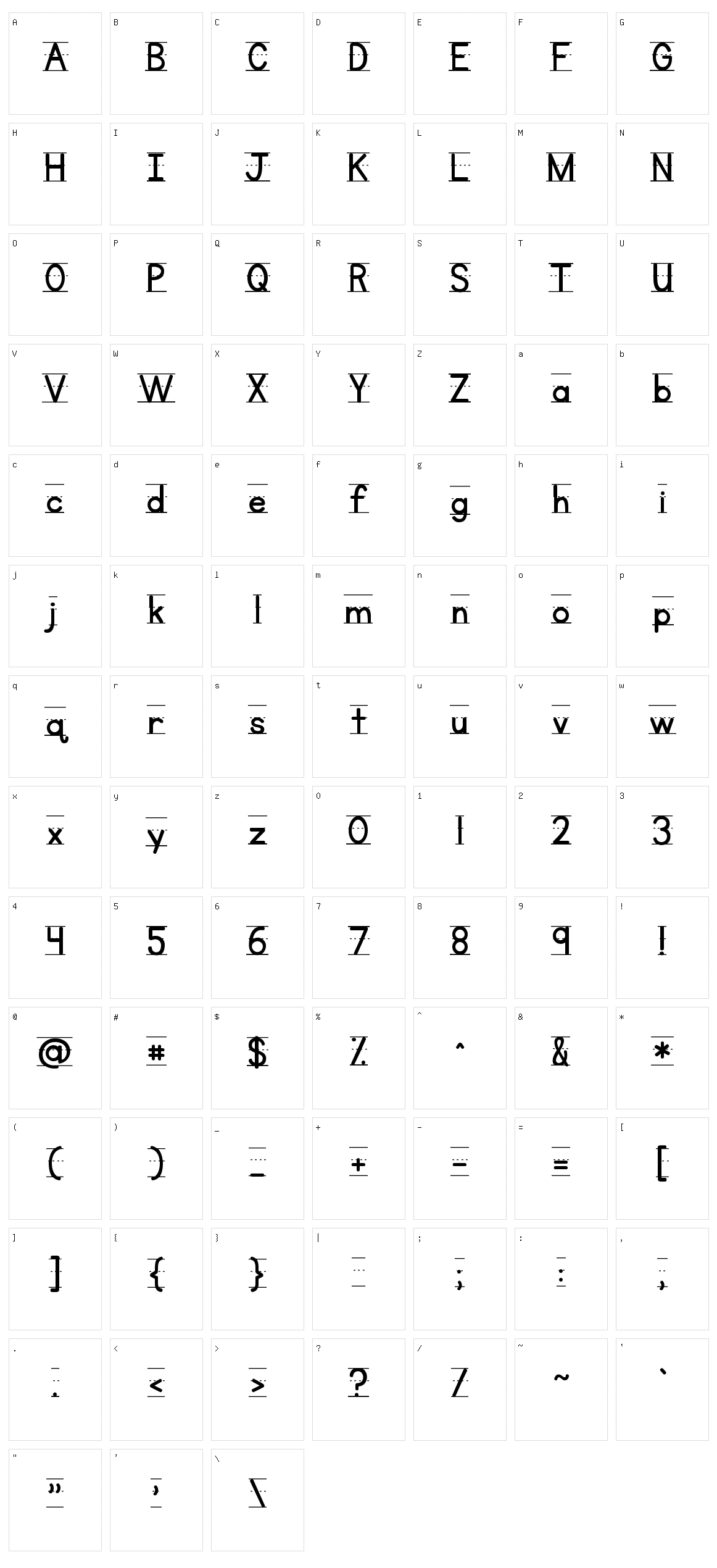 KG Primary Penmanship Character Set