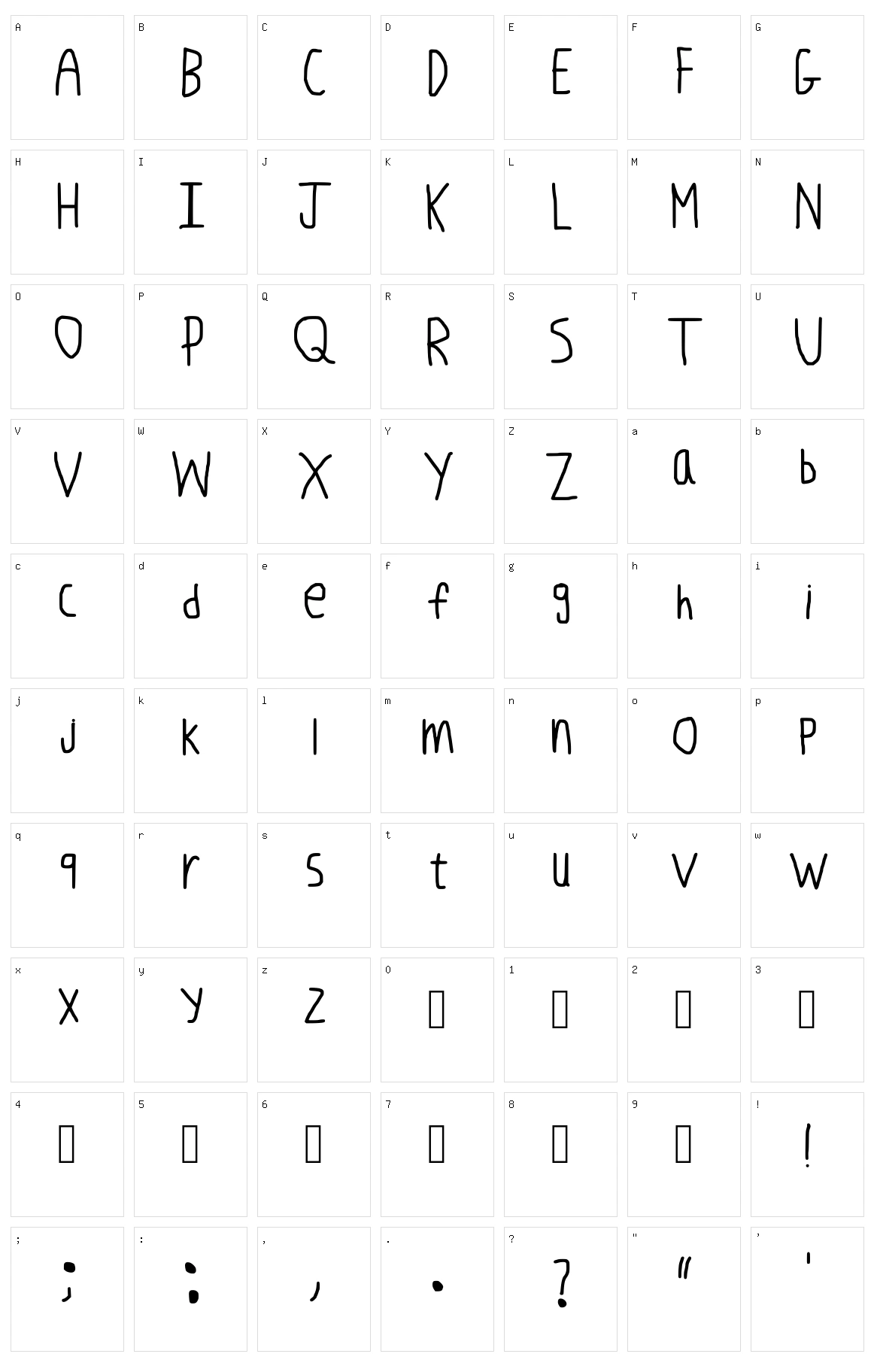 Kid Learning How To Write Character Set