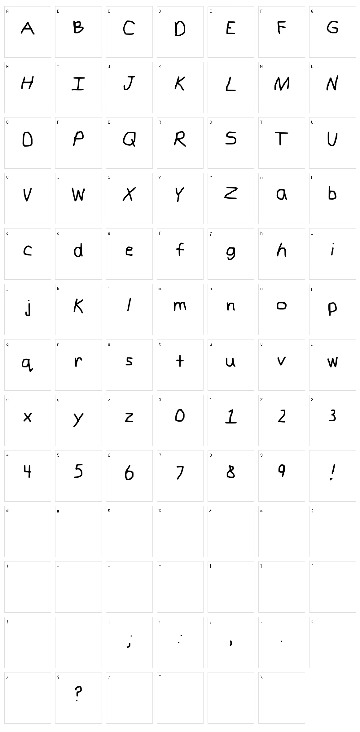 Kindergarten Character Set