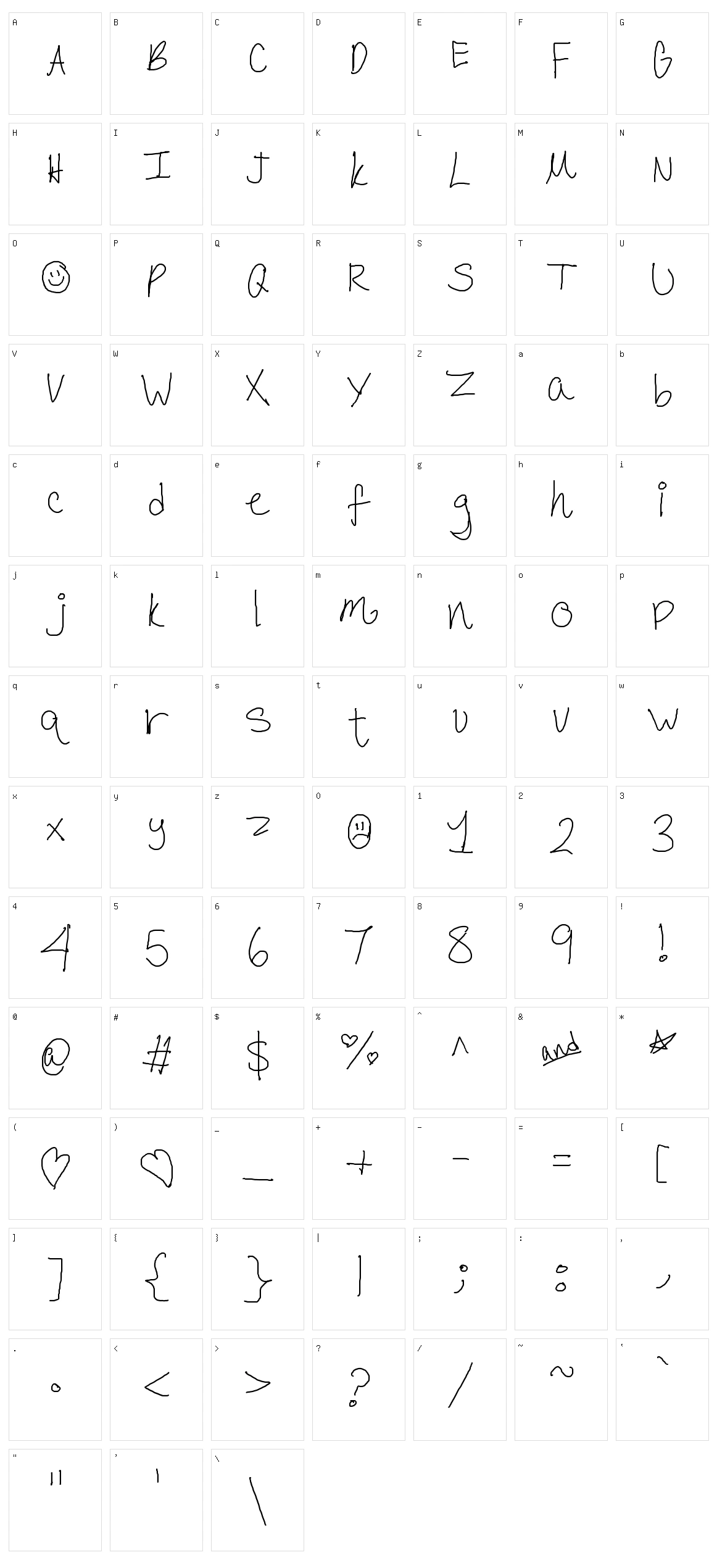 Scribble Character Set