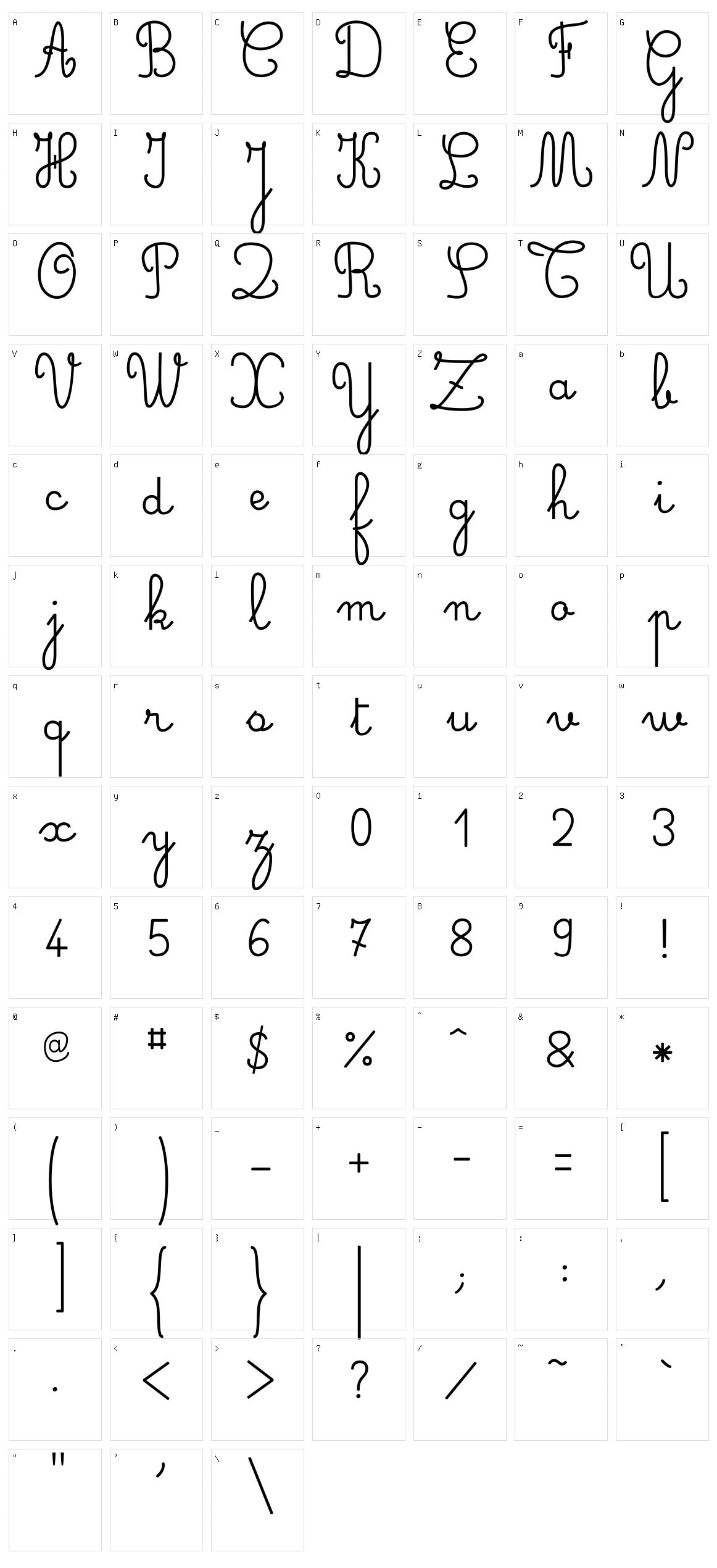 Simple Ronde Character Set