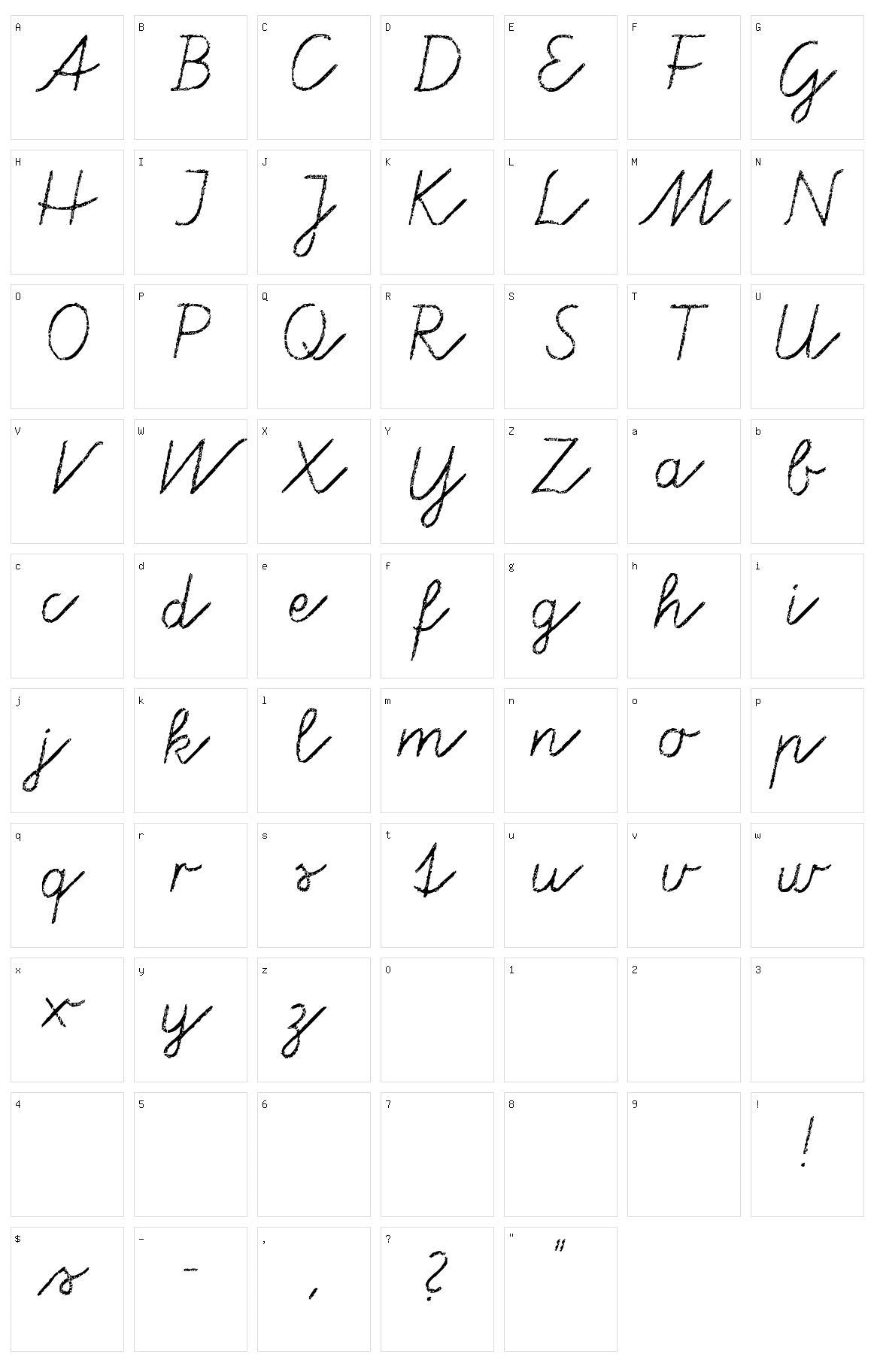 Tafelschrift Character Set