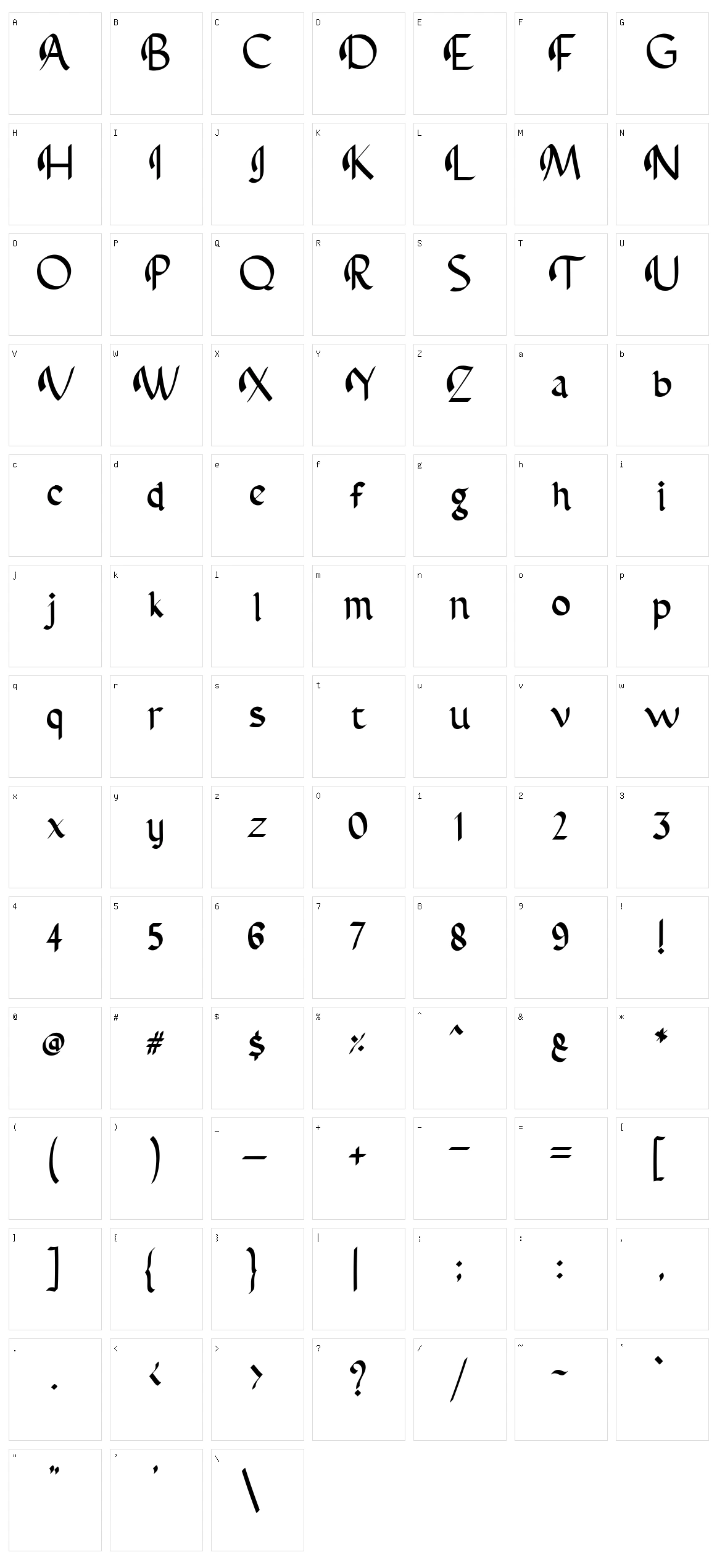 Abbasy Calligraphy Character Set