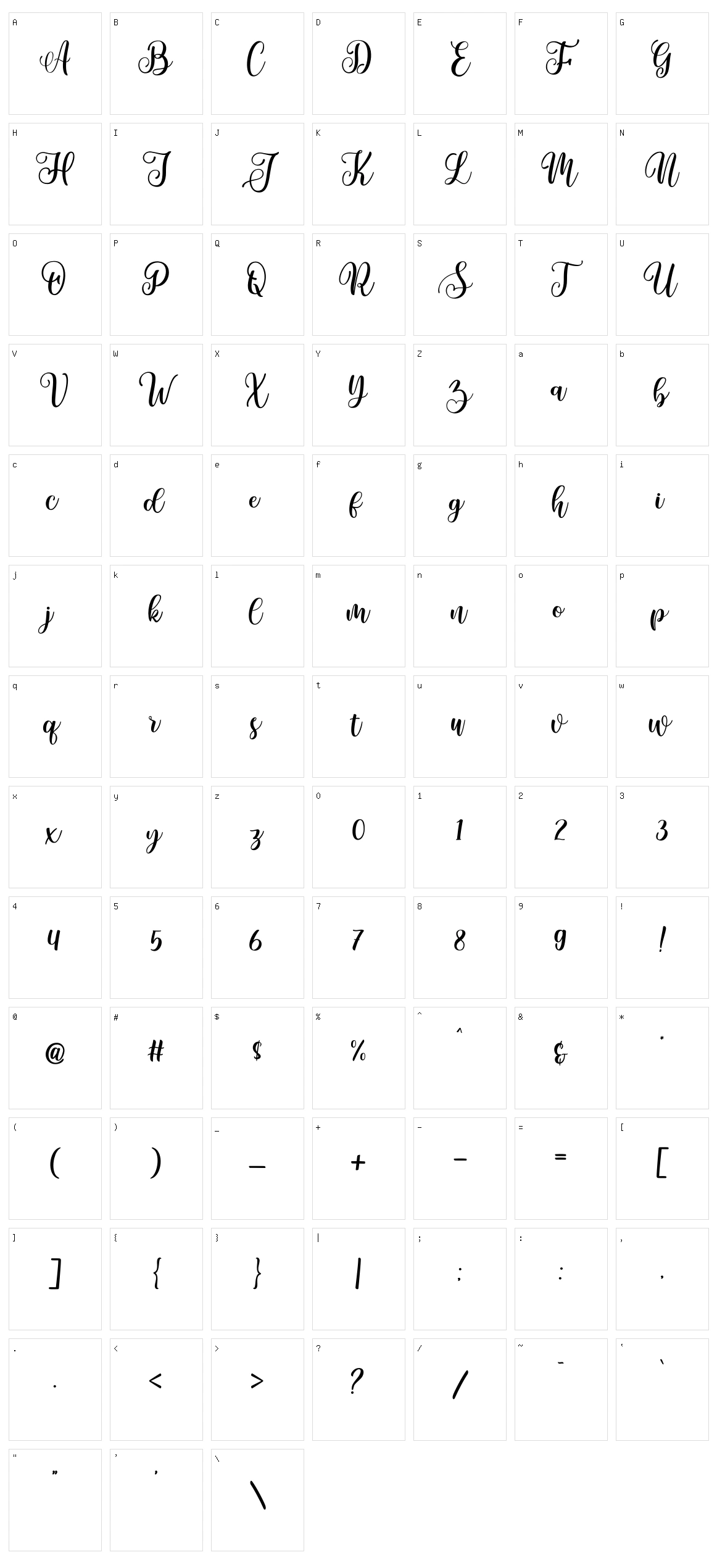 Abby Olla Character Set