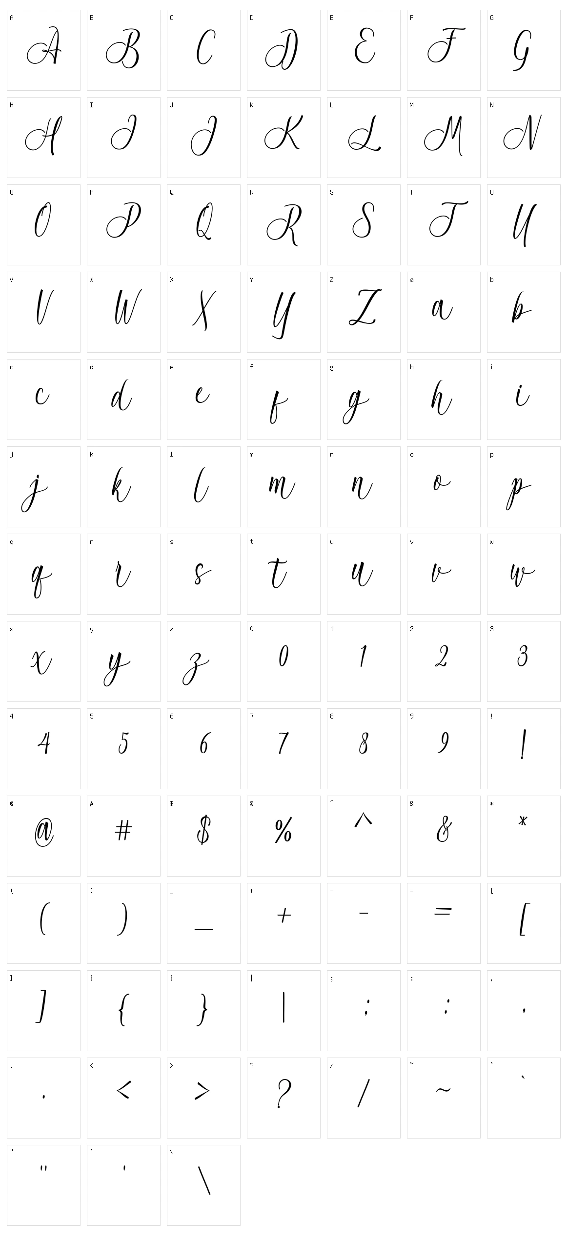 Acrobad Character Set