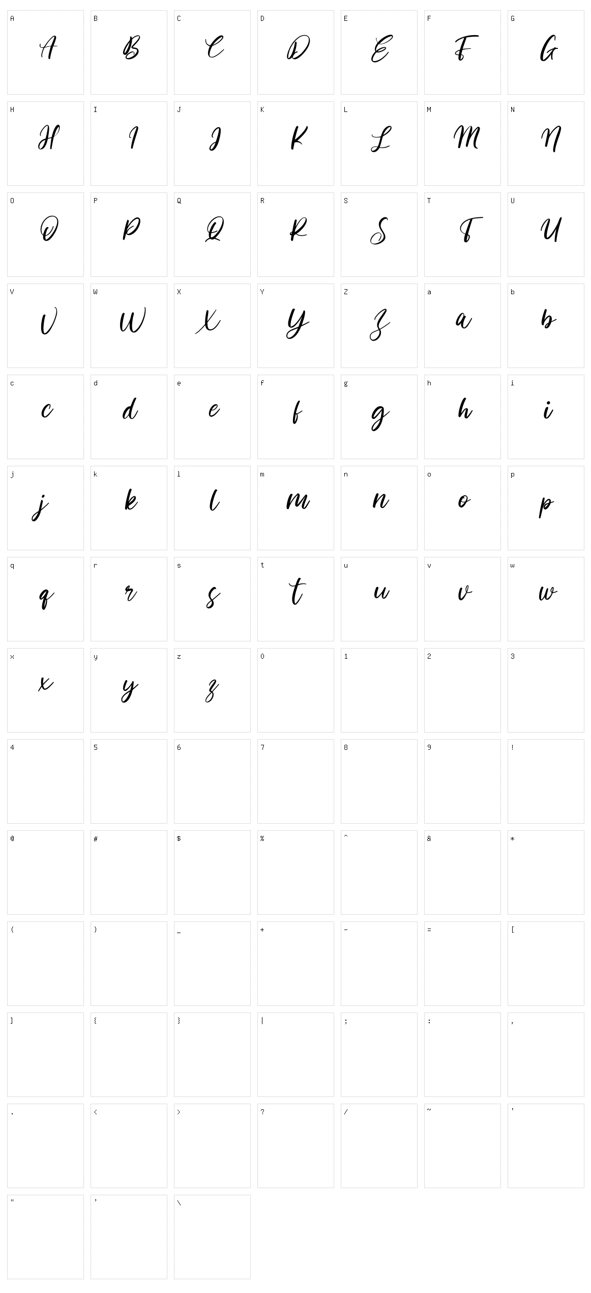 Acronits Character Set