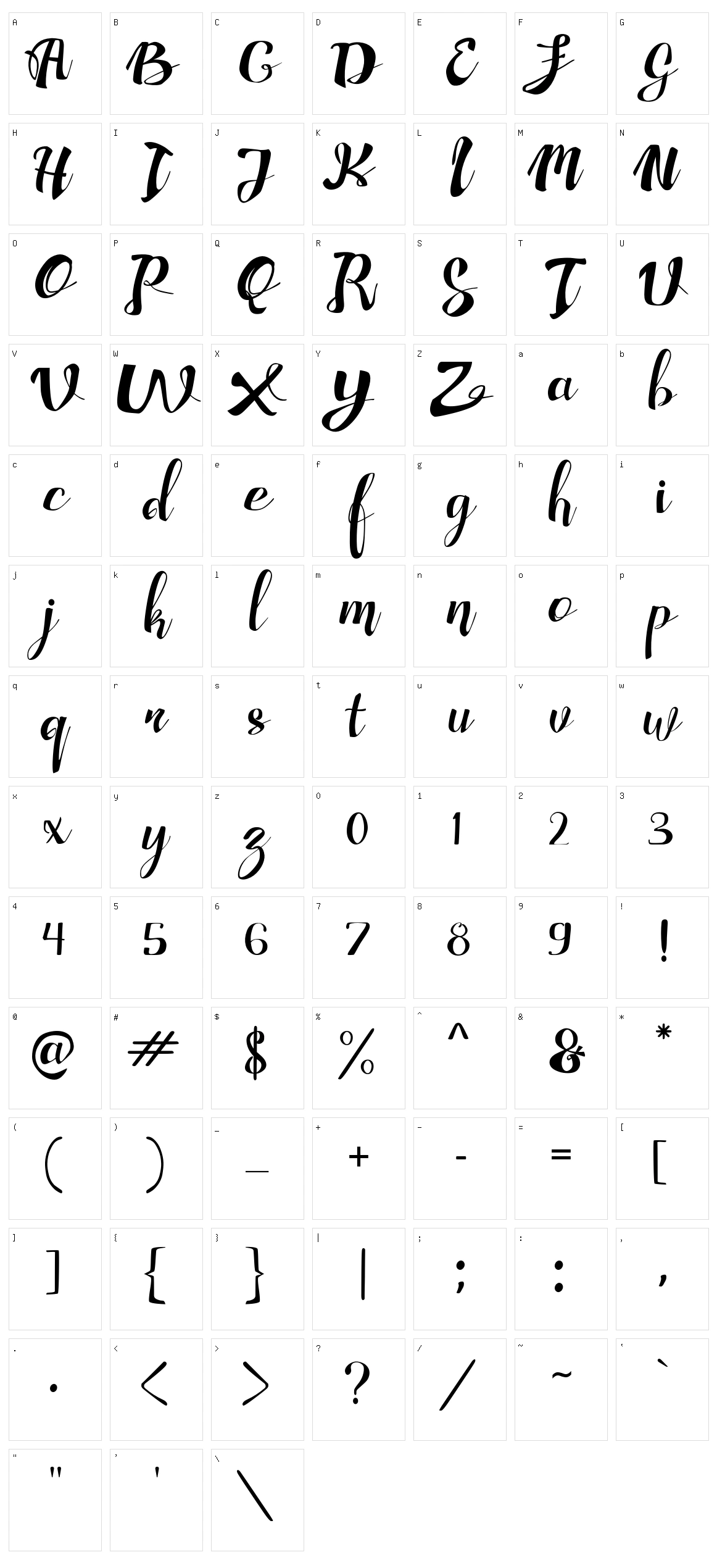 Adefebia Character Set