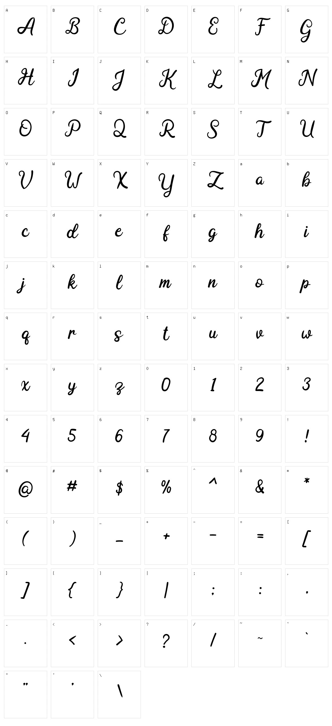 Adeghio Character Set