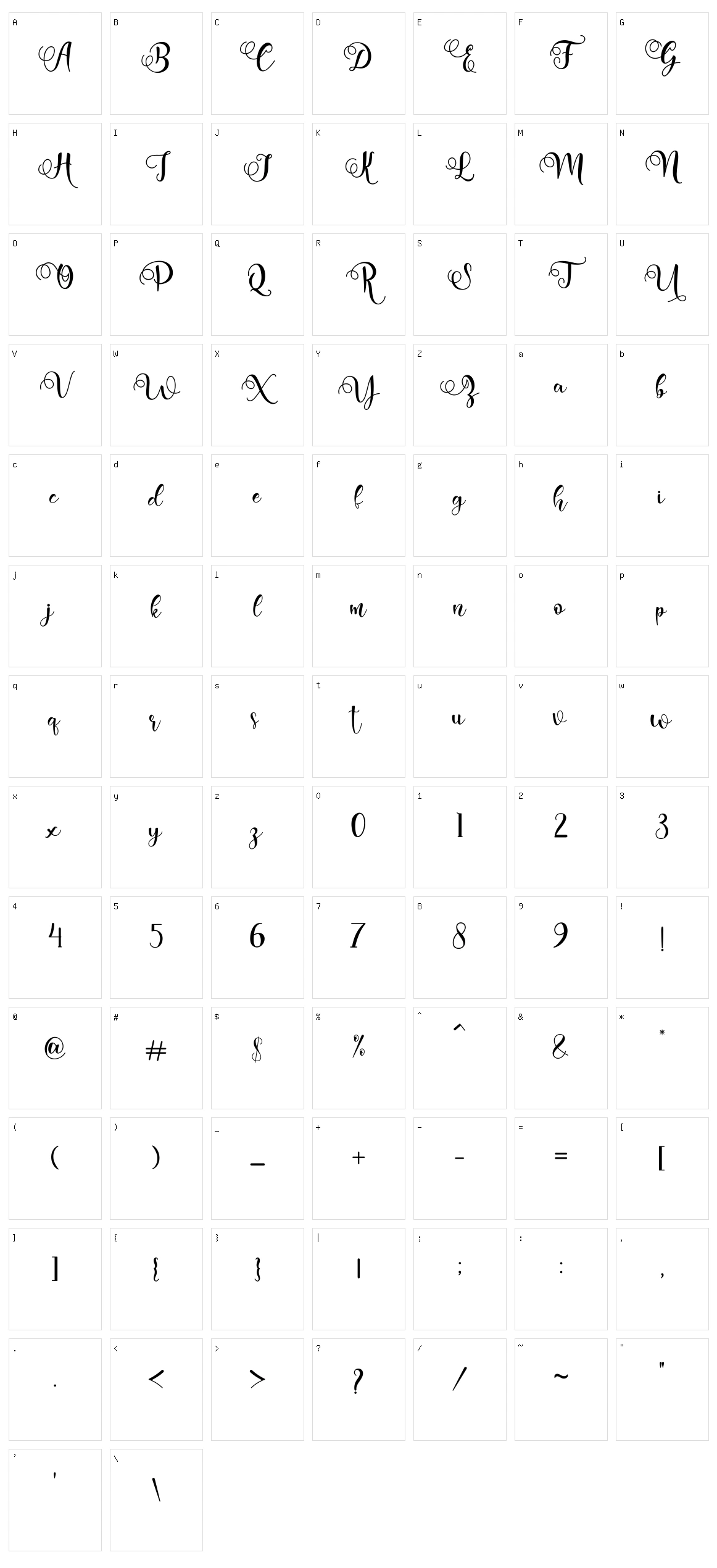 Adelisa Character Set