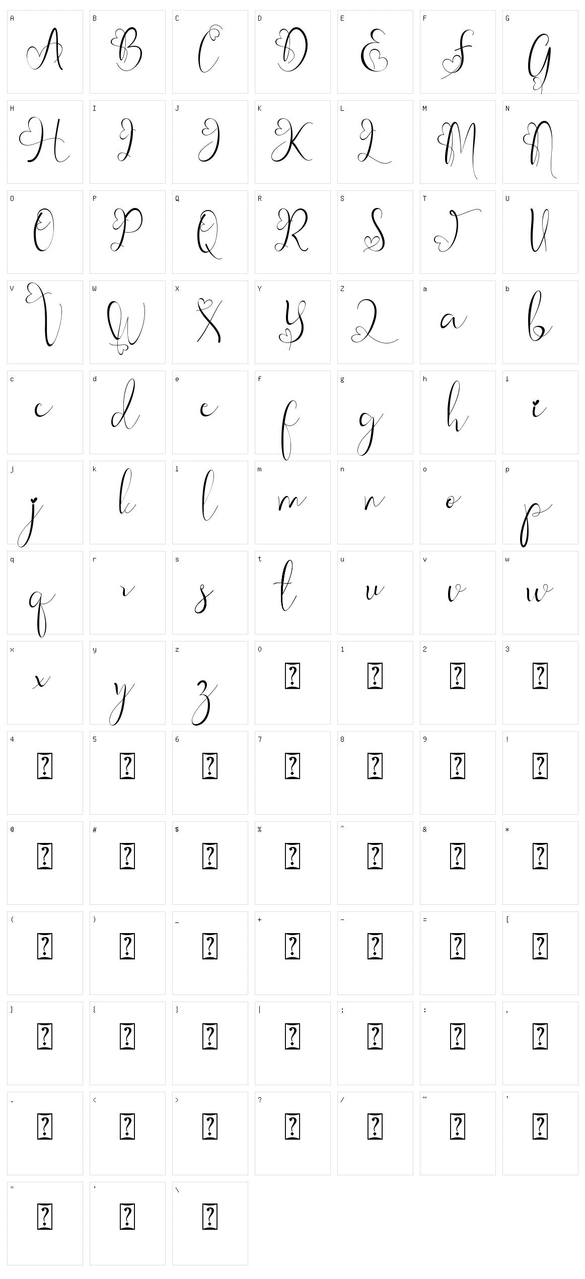 Adellia Character Set