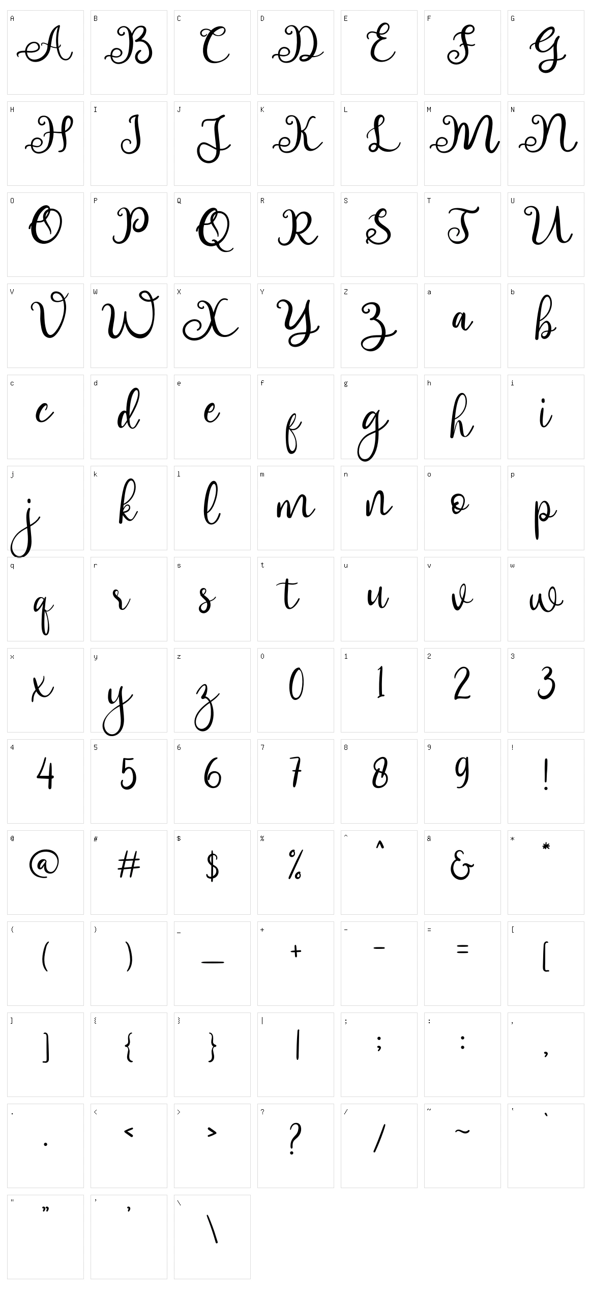 Adhellita Character Set