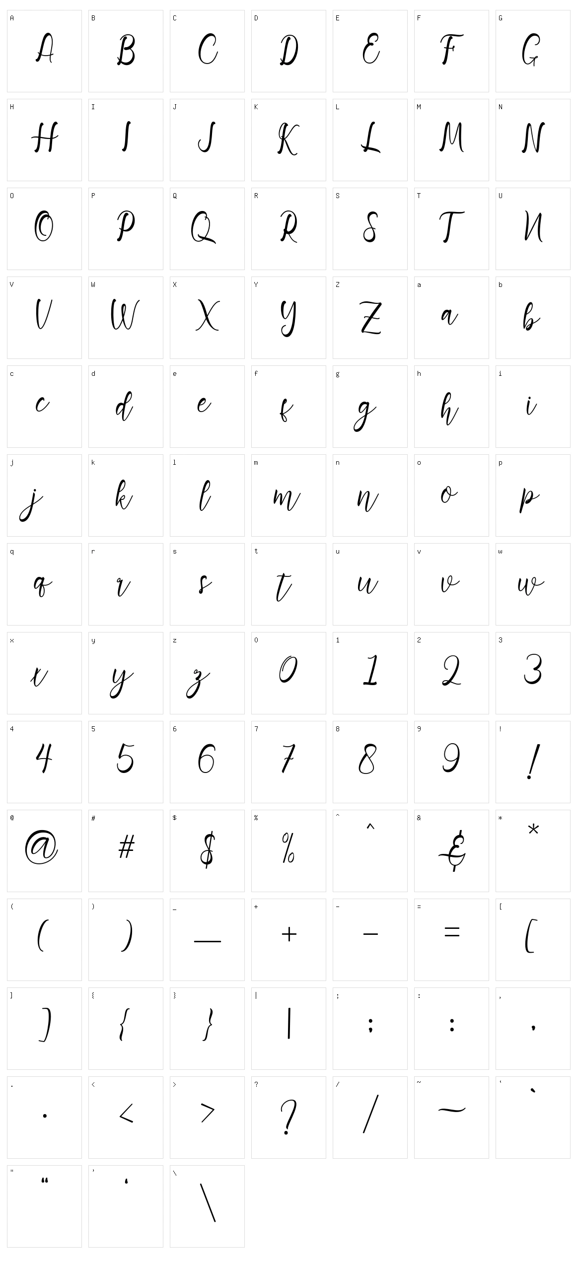 Adiescode Character Set