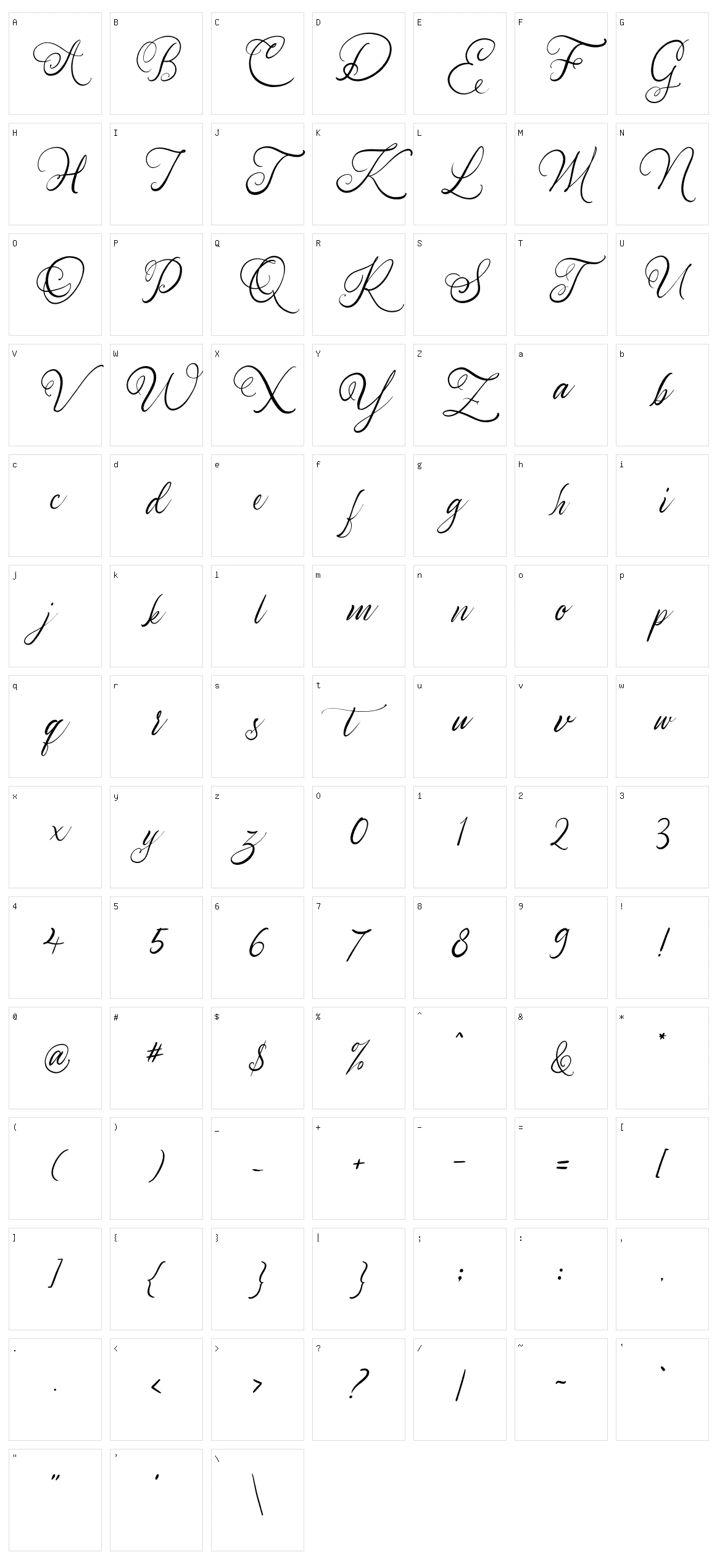 Adolle Bright Character Set