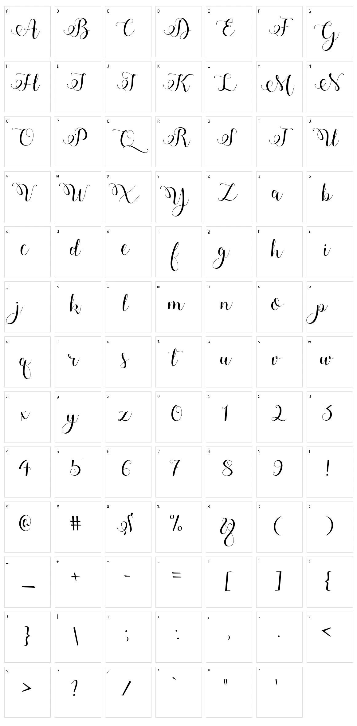 Adyana Character Set