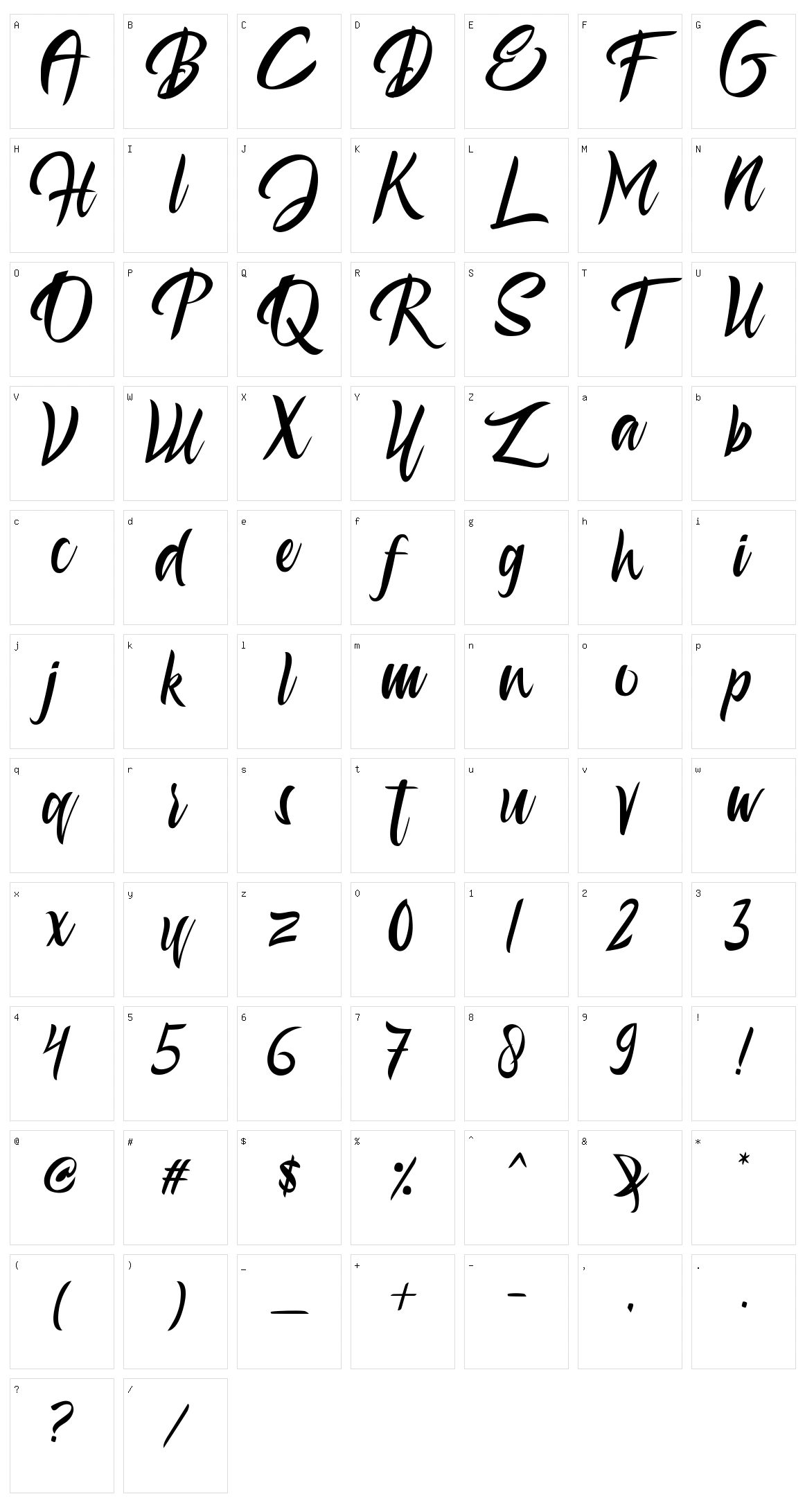 Aesthetic Gelatinate Character Set