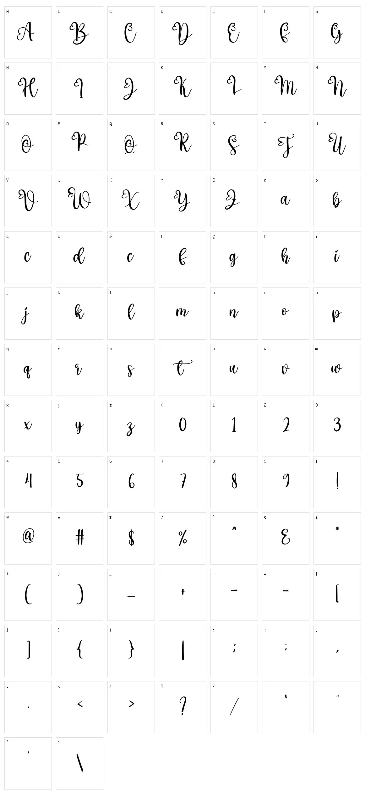Again Character Set