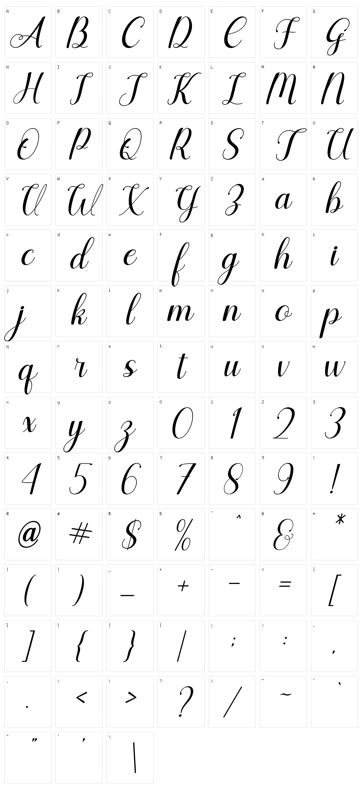 Agilia Character Set