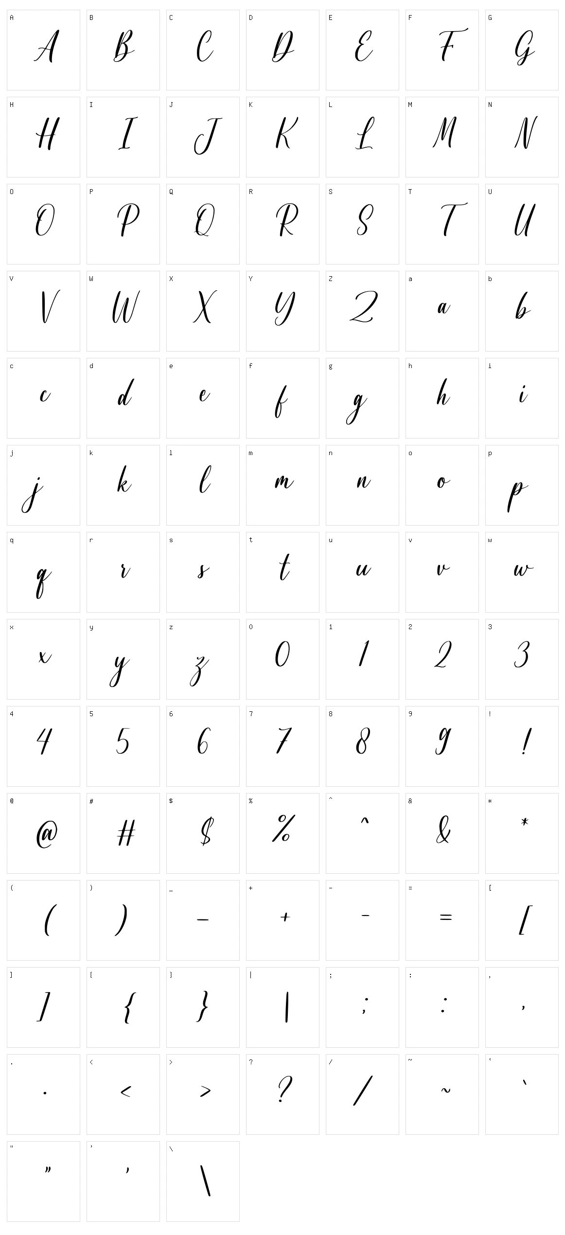 Agnetta Character Set