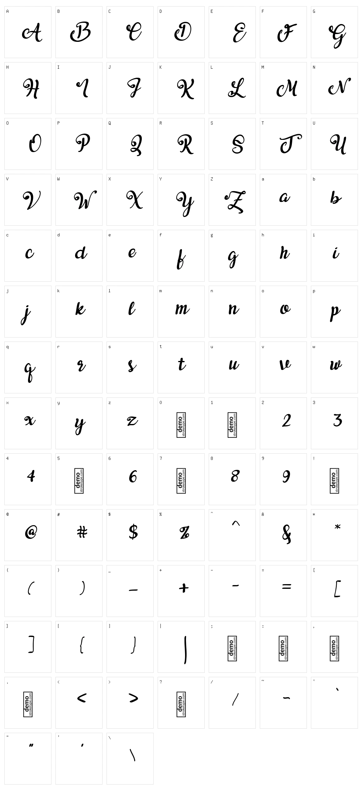 Aikaterine Character Set