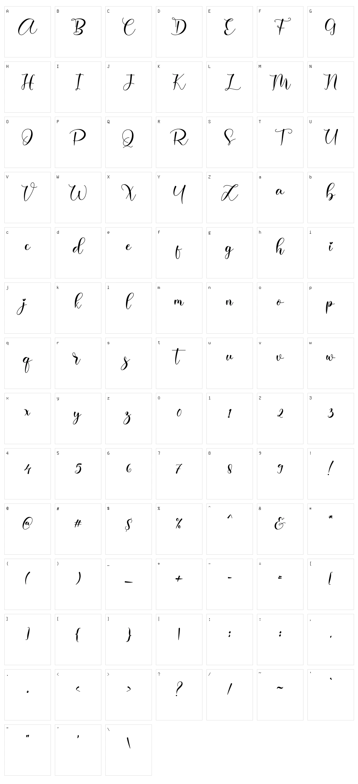 Ainsley Character Set