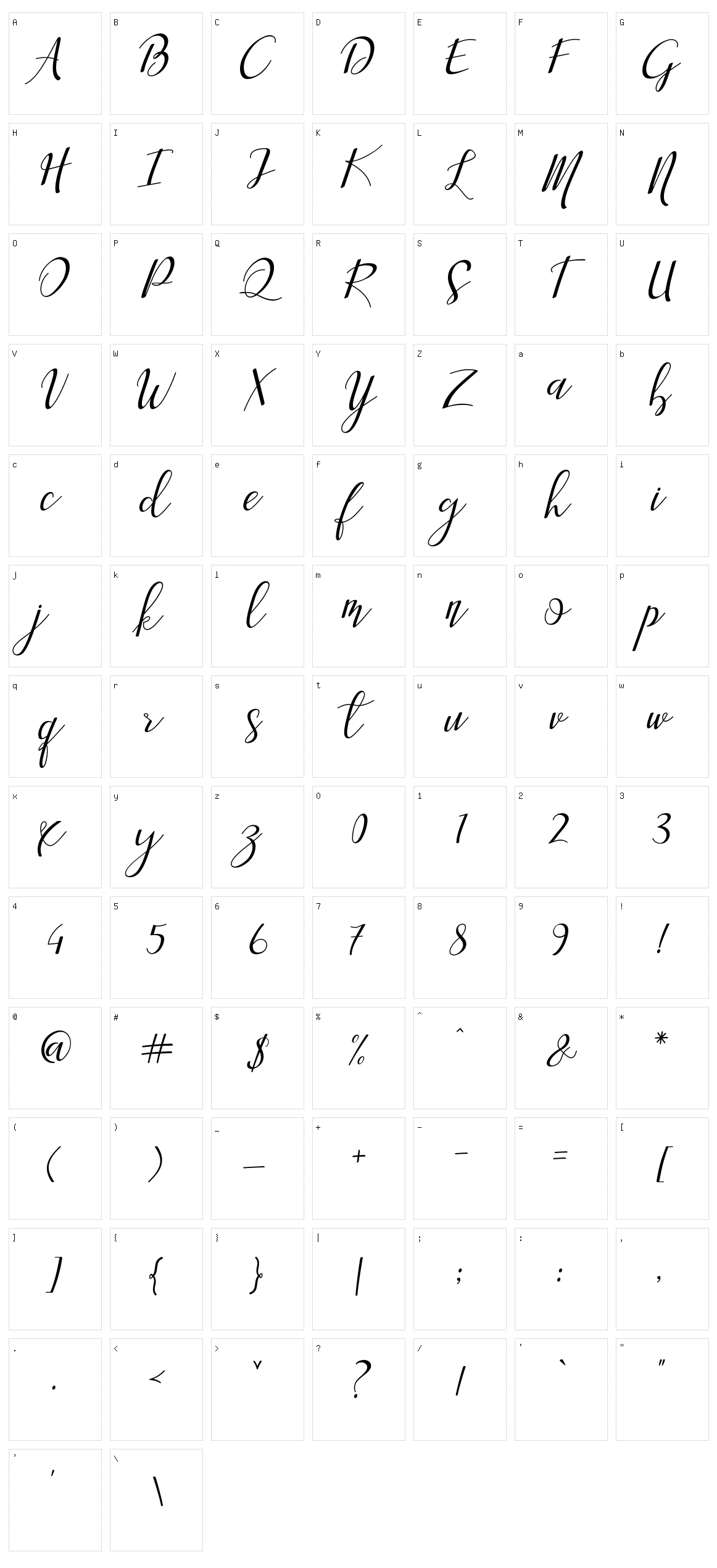 Aisyah Character Set