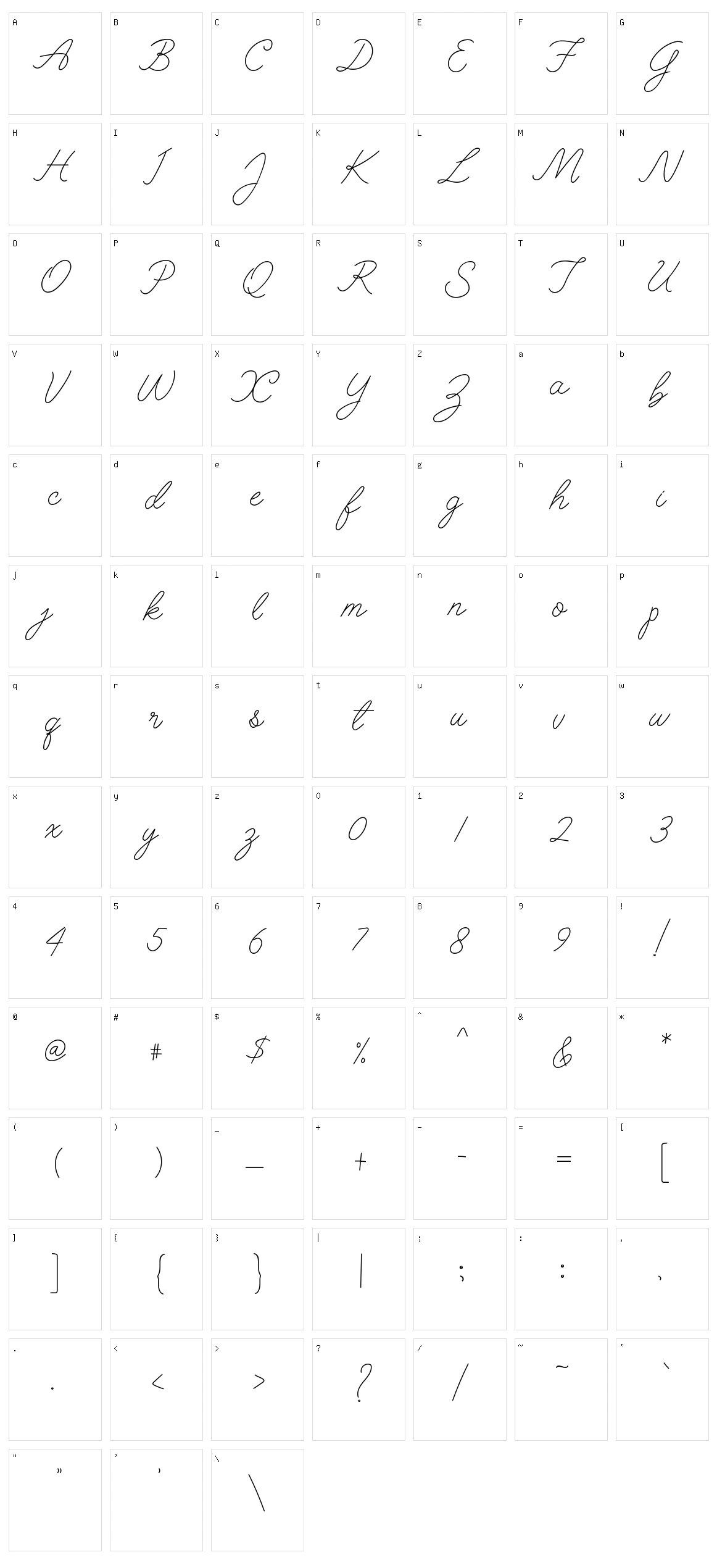 Aladina Character Set