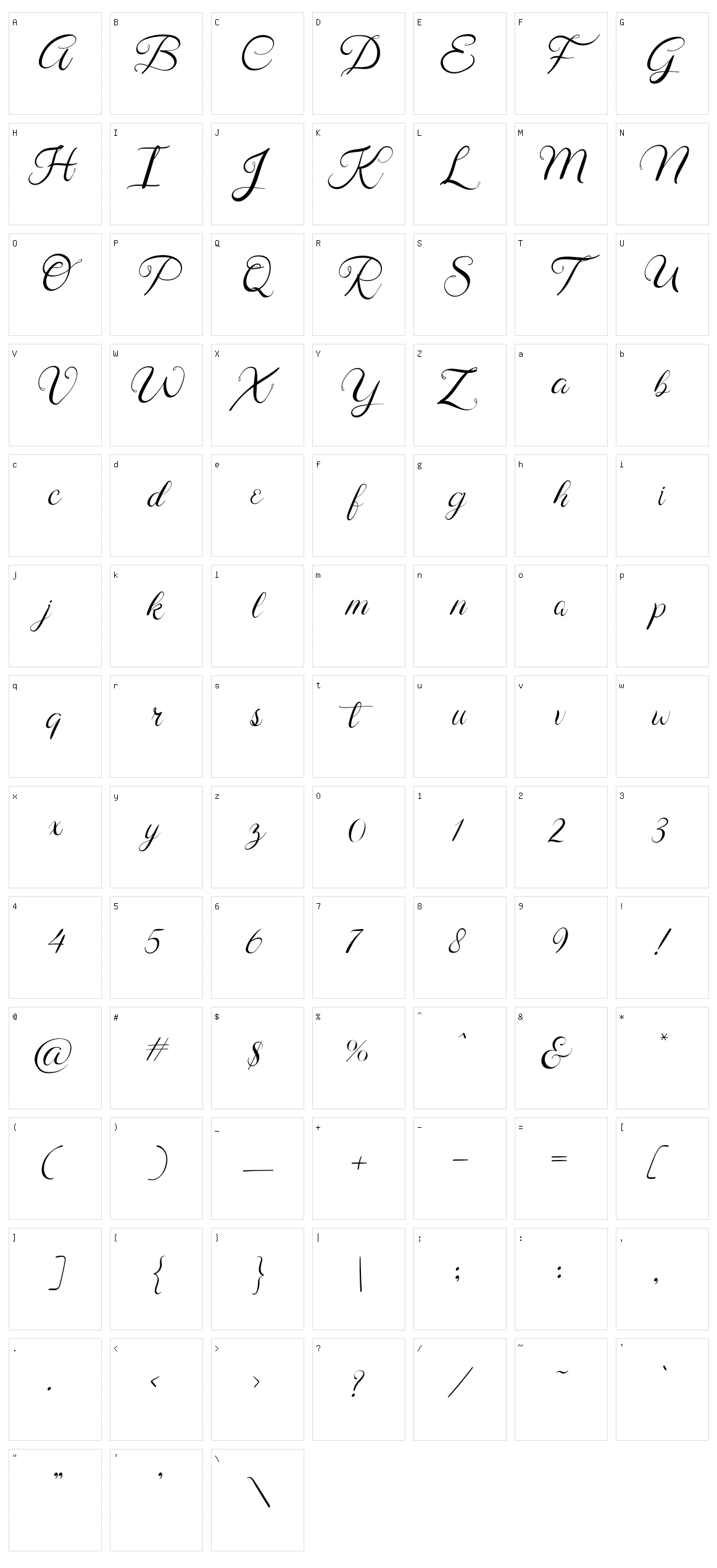 Alamanda Character Set