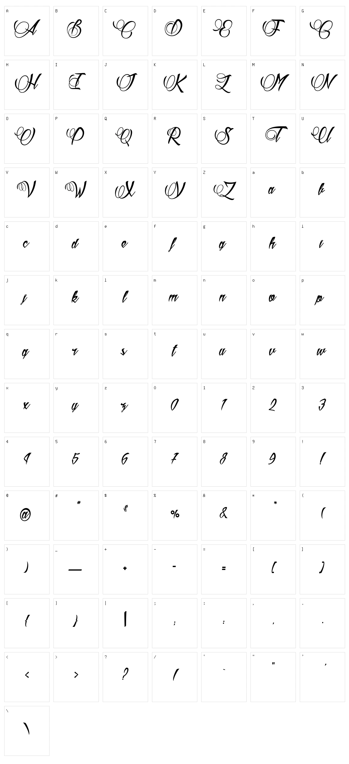 Aldebaran Character Set
