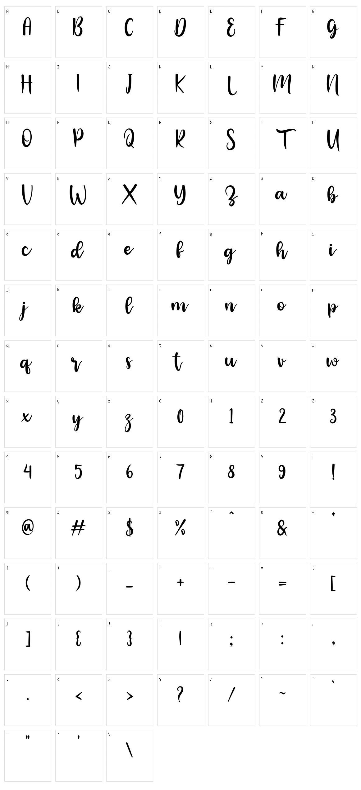 Aleera Character Set