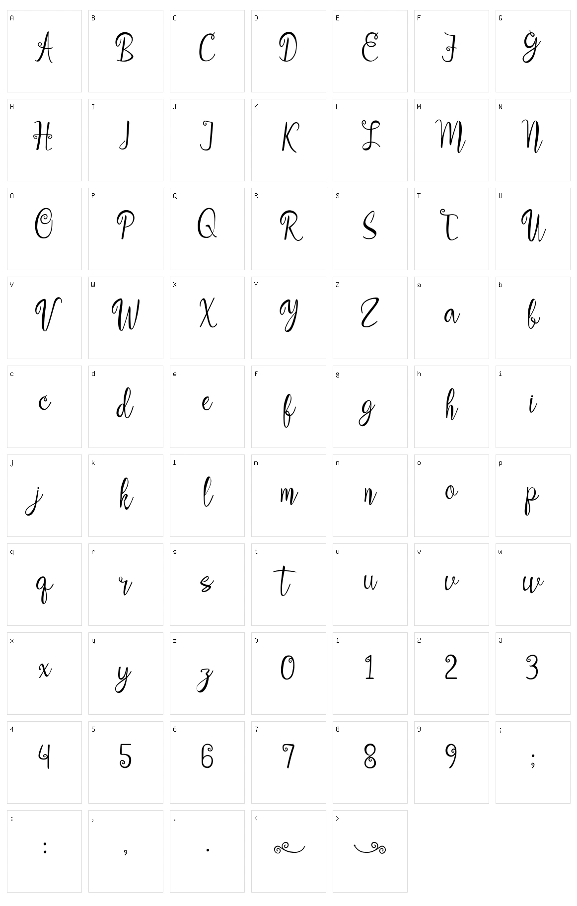 Aleidita Character Set