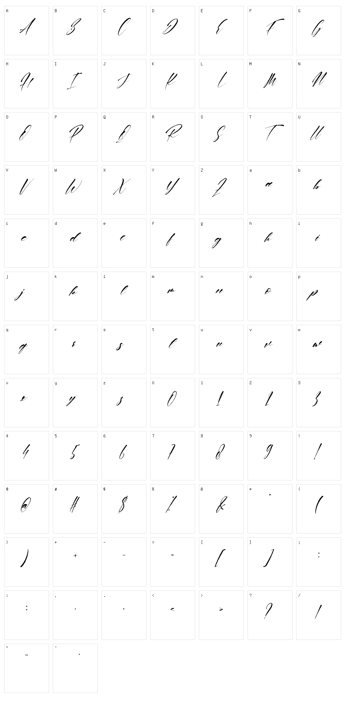 Alenha Character Set