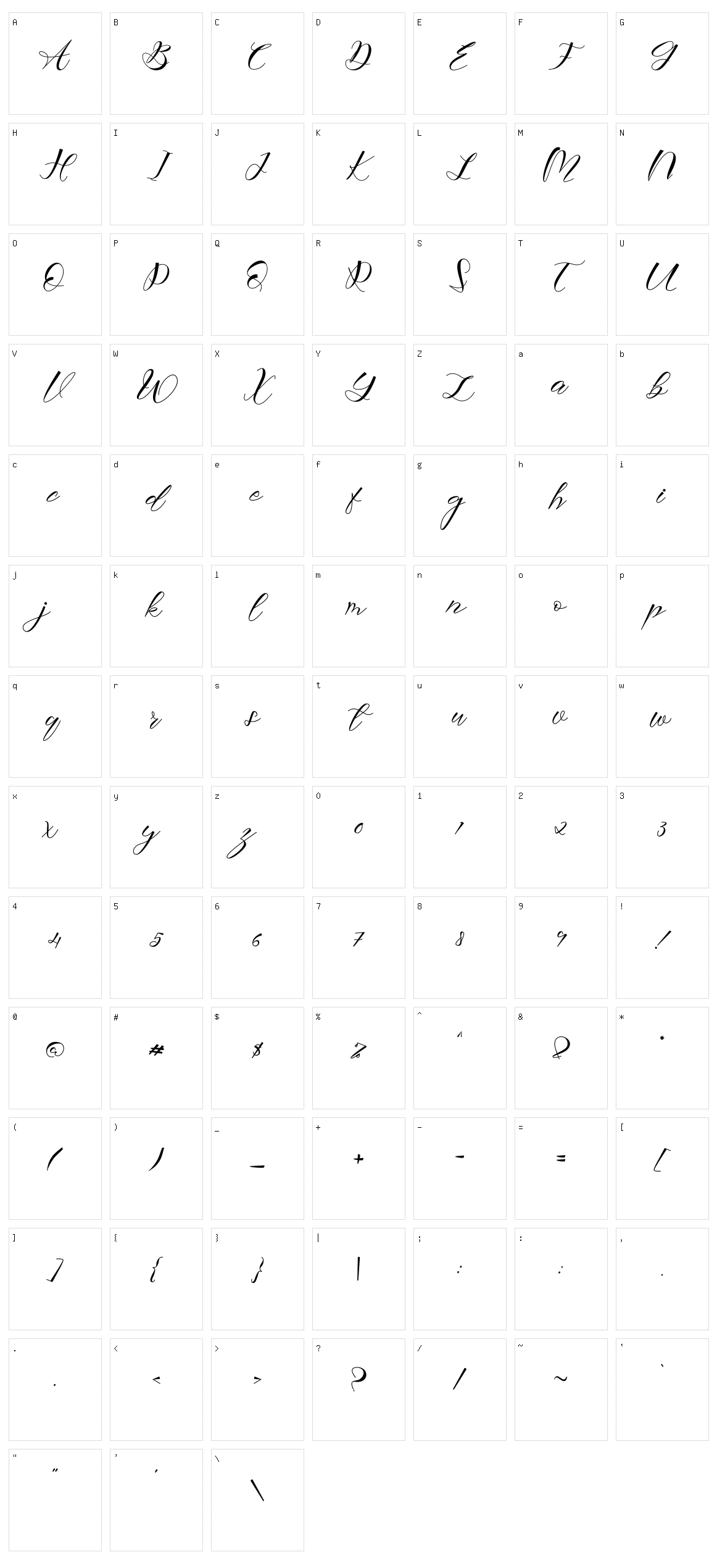 Alexandria Character Set