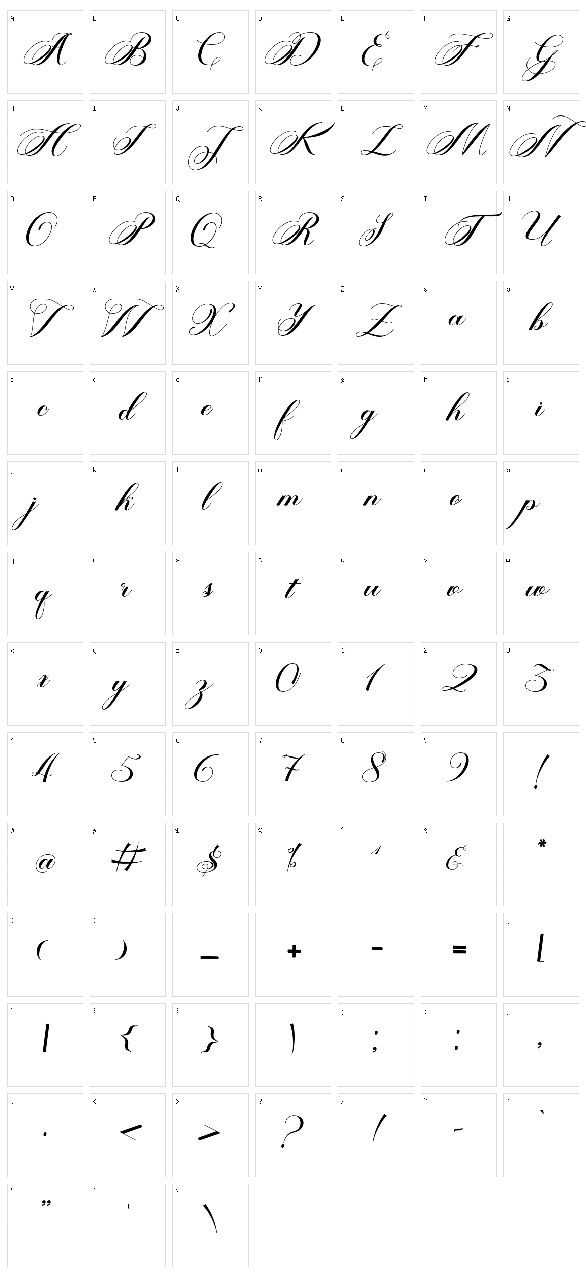 Aleycha Character Set