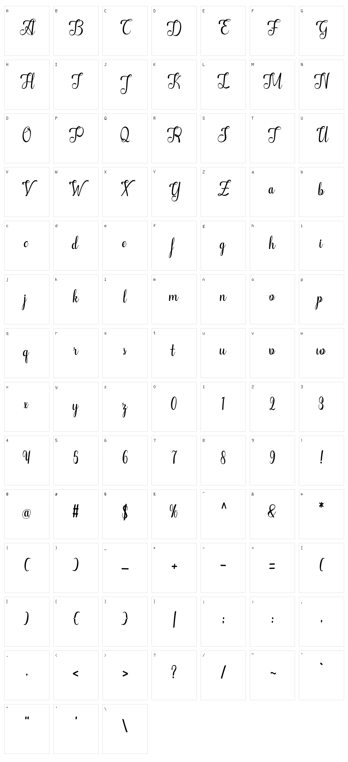 Alifa Character Set