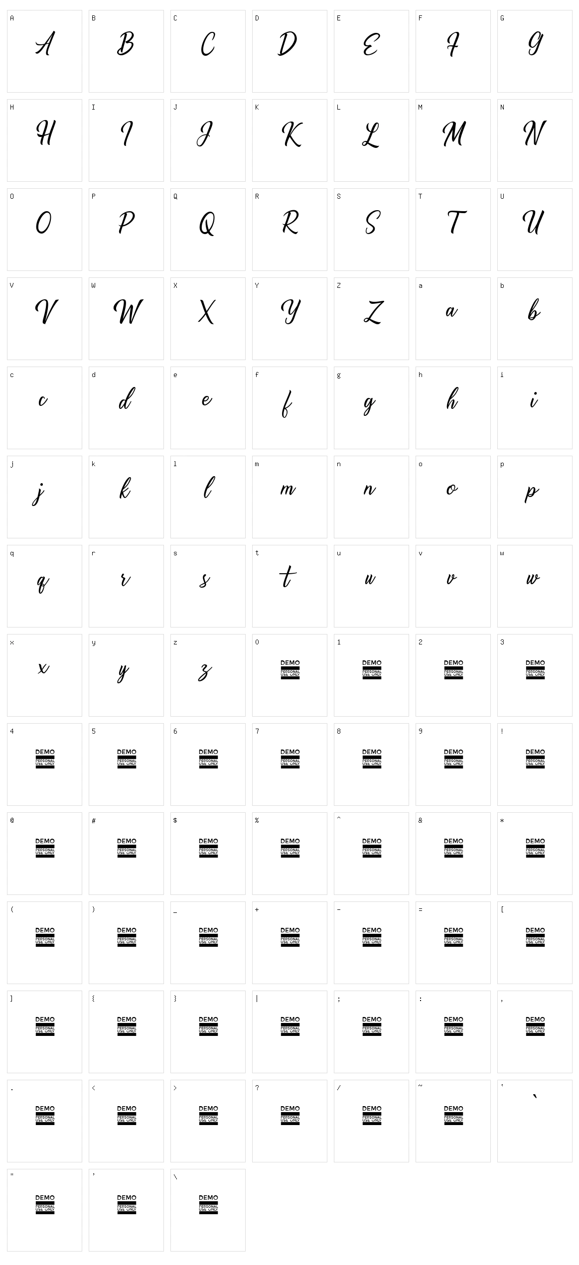 Alishader Character Set