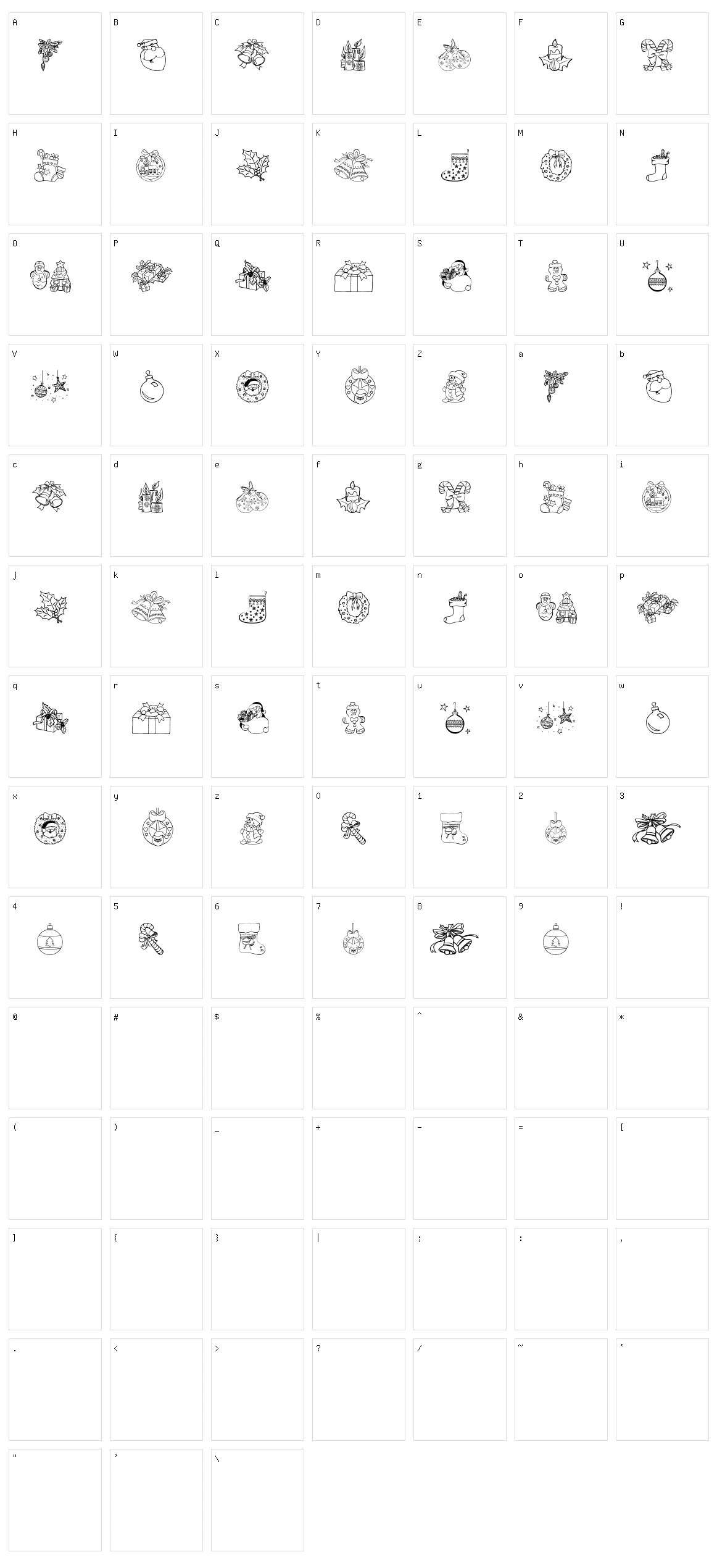 Christmas Ornaments Character Set