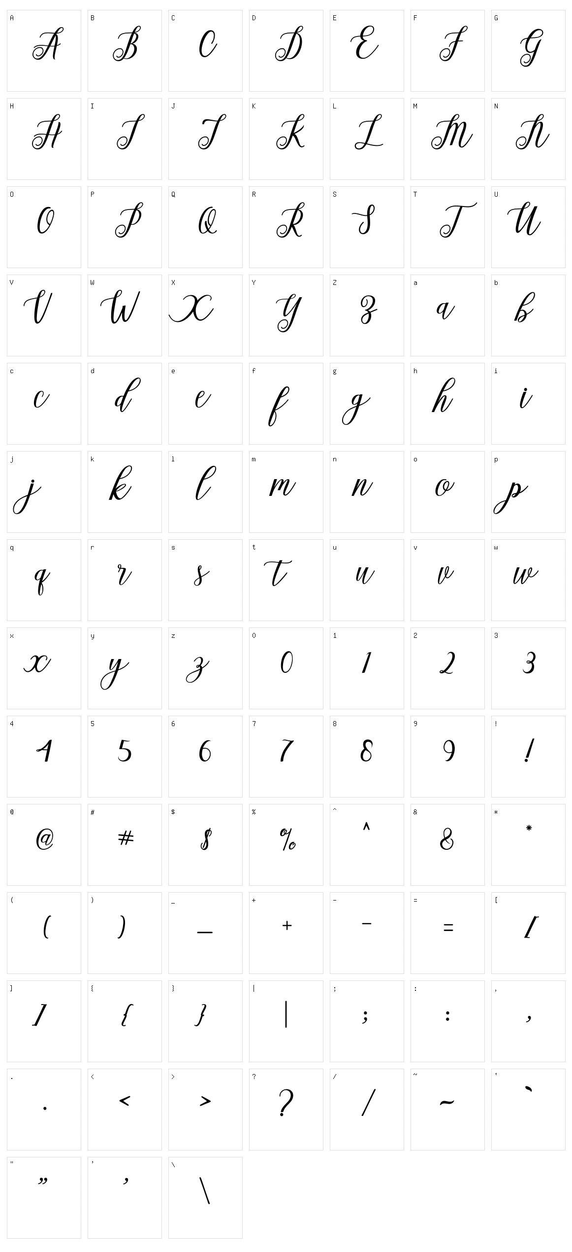 Alista Character Set