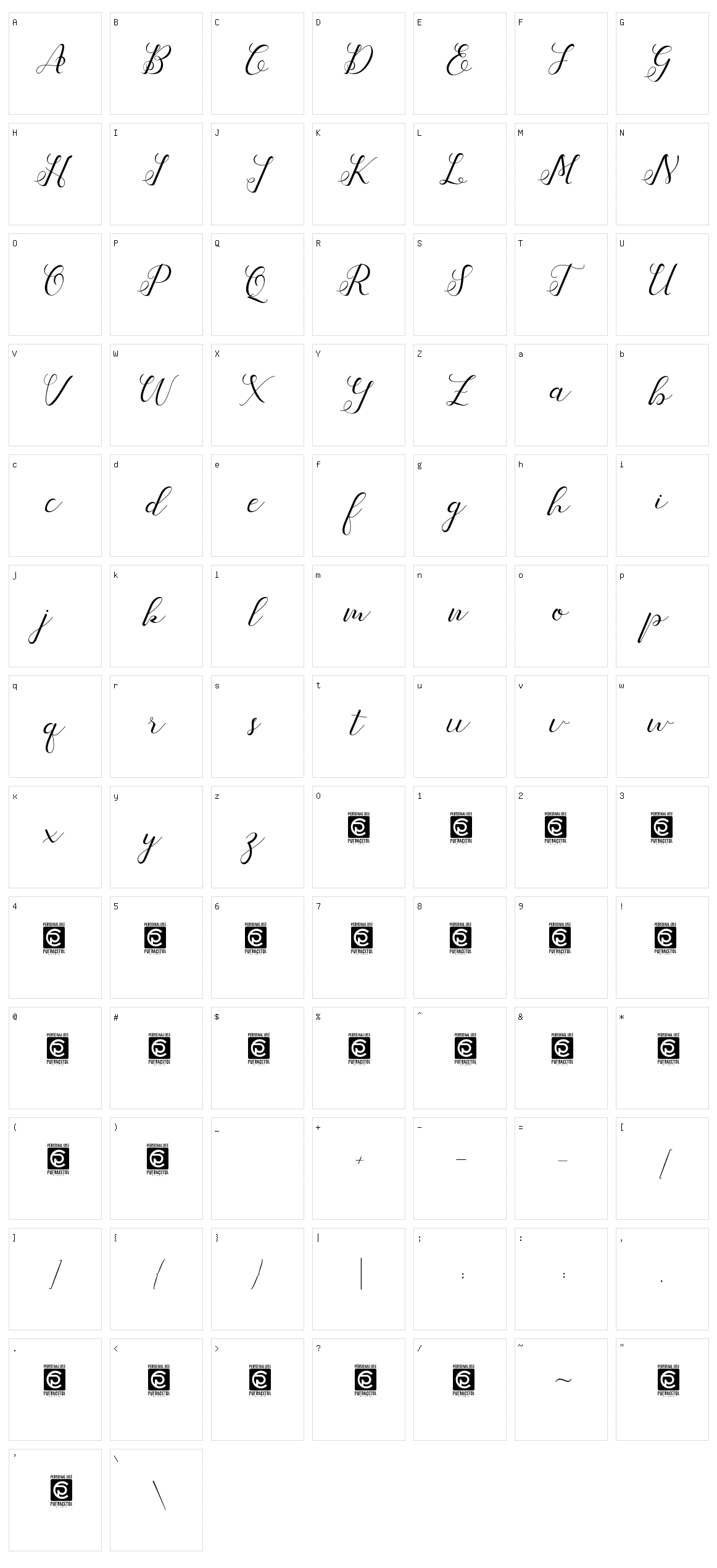 Aliyah Character Set
