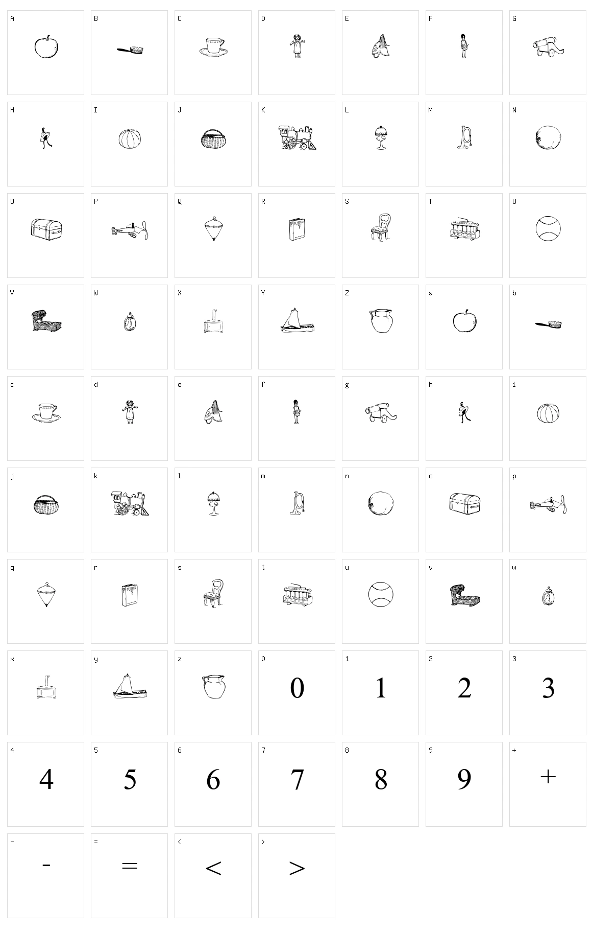 Textbook Math Character Set