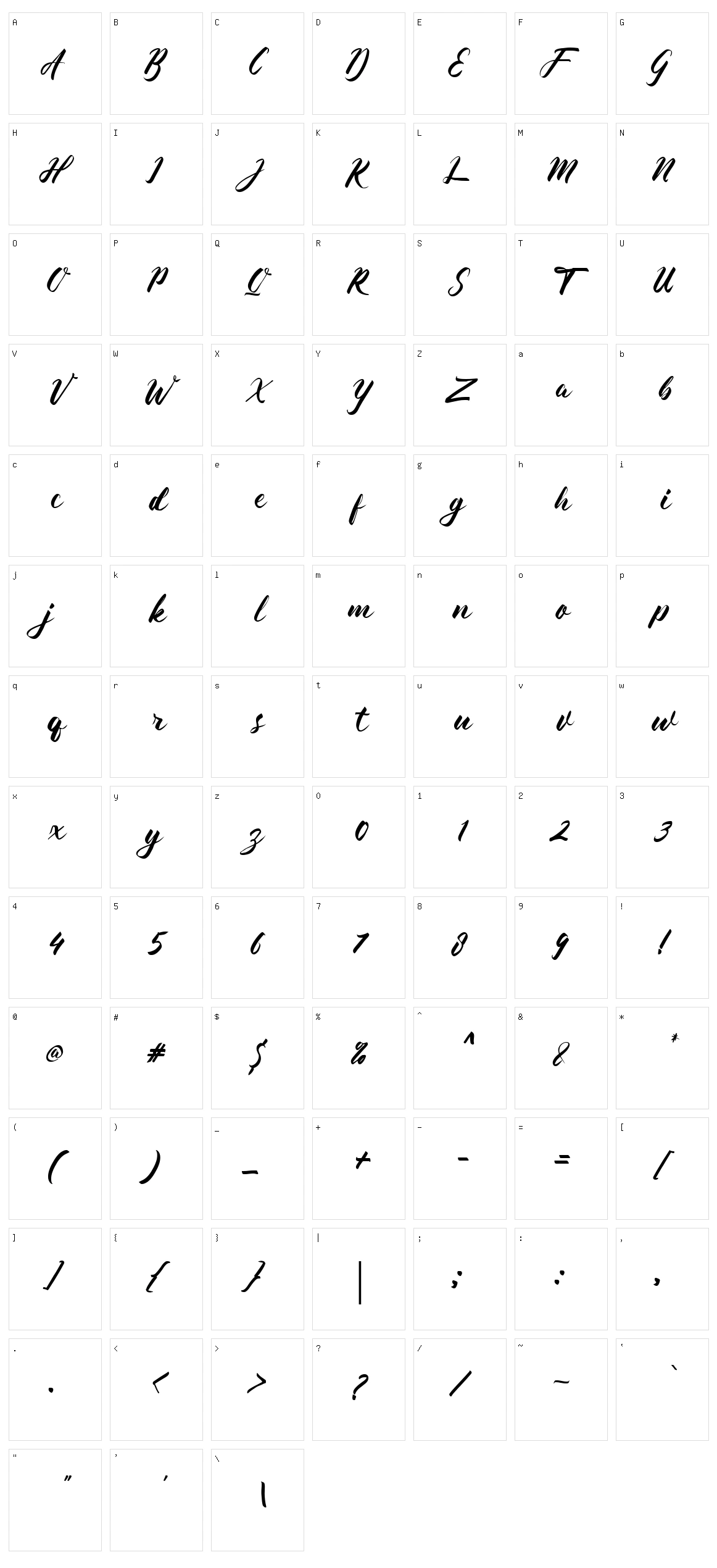 Almada Character Set