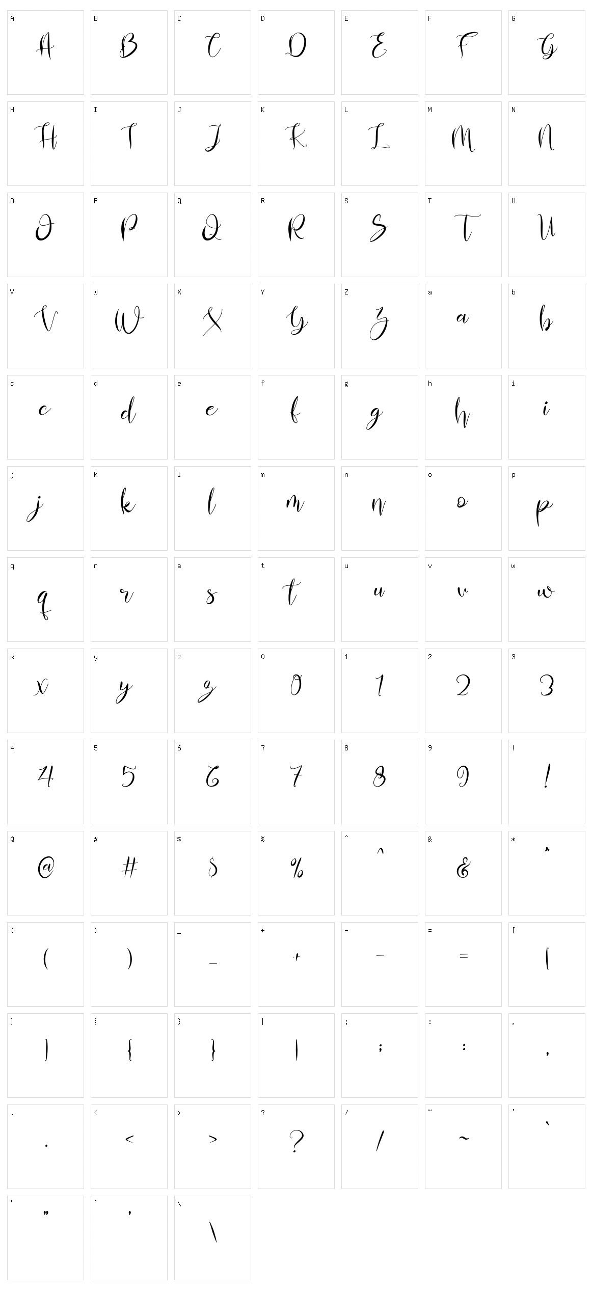 Almahira Character Set