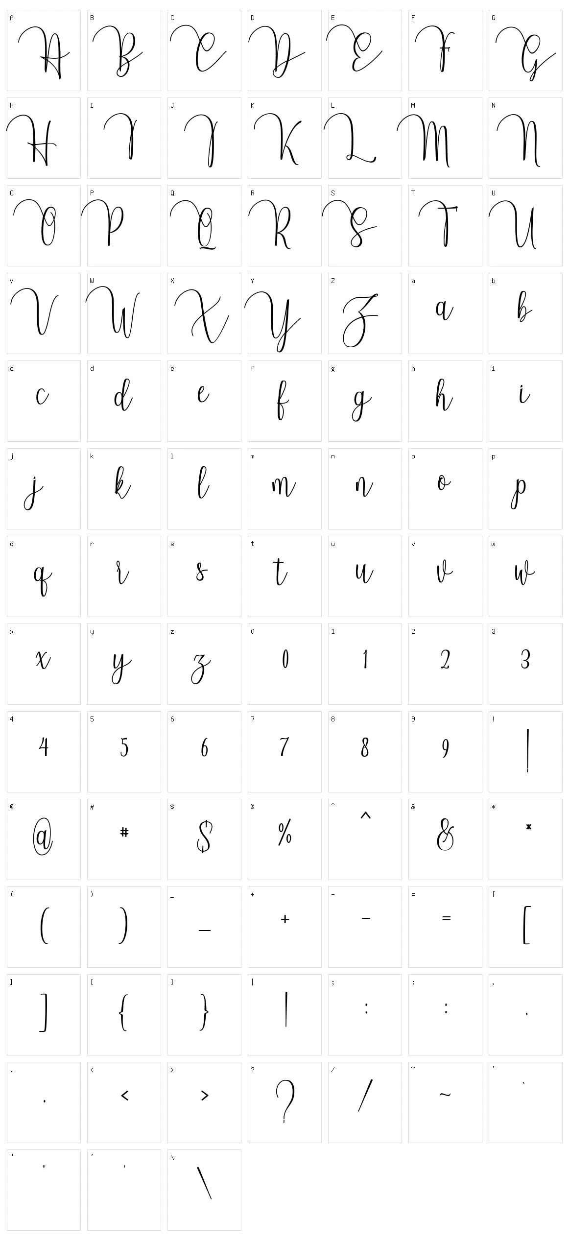 Almonds Character Set