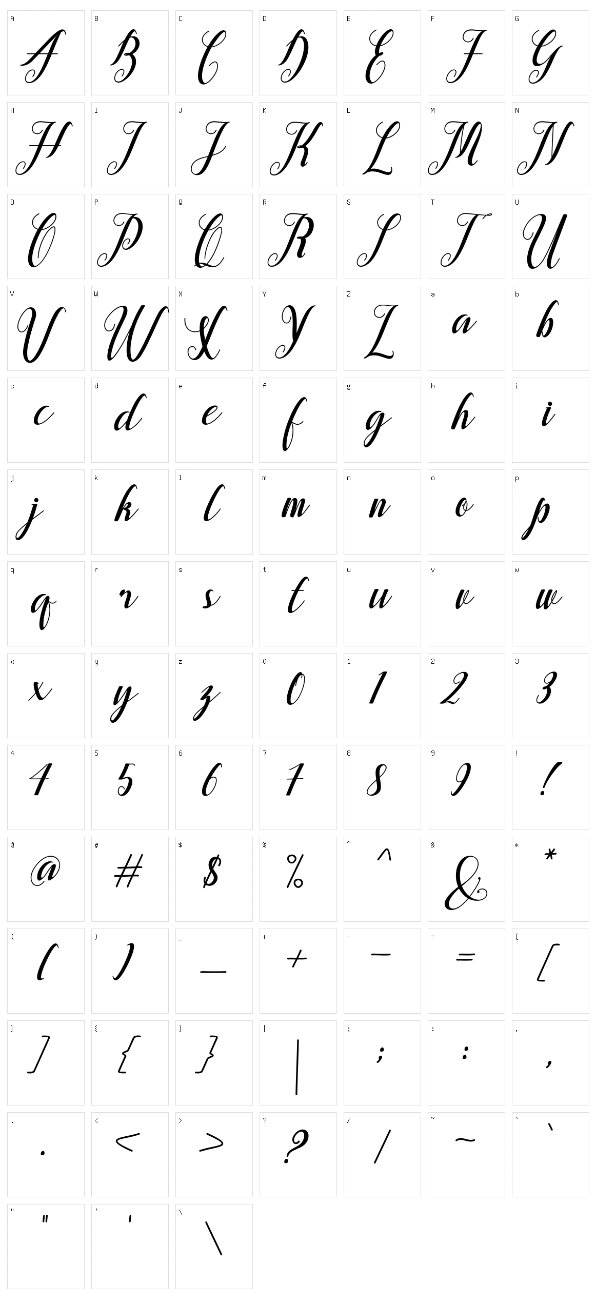 Alongtime Character Set