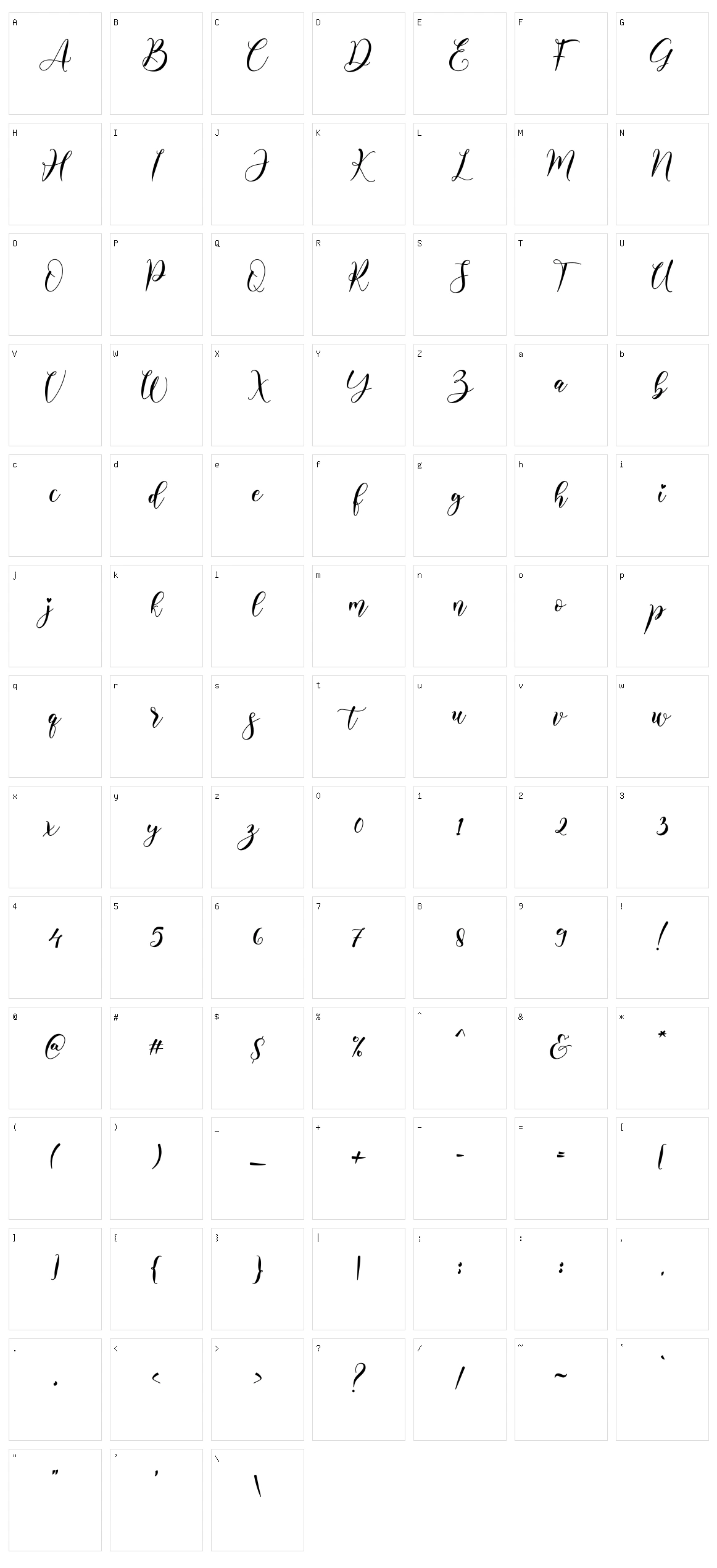 Alyanda Character Set