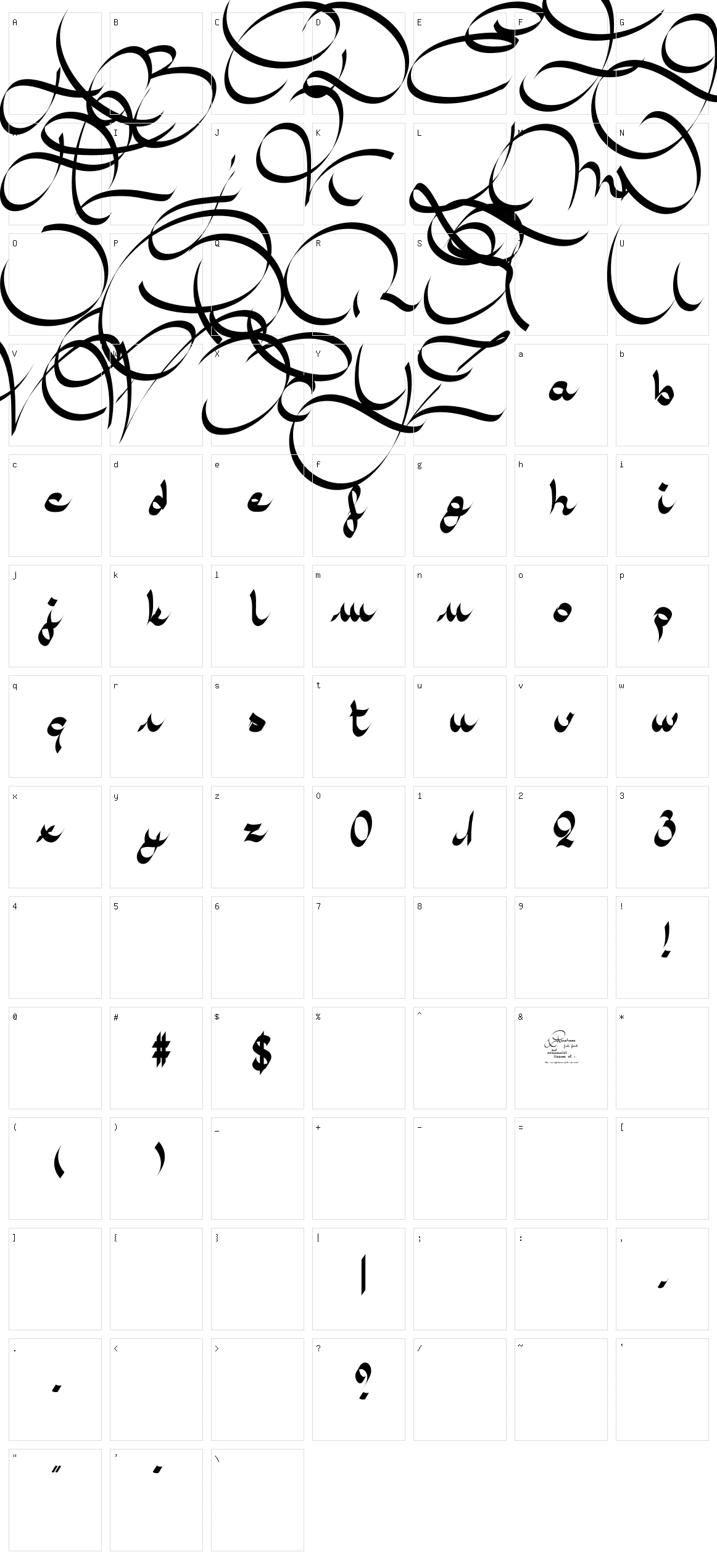 Amal Character Set