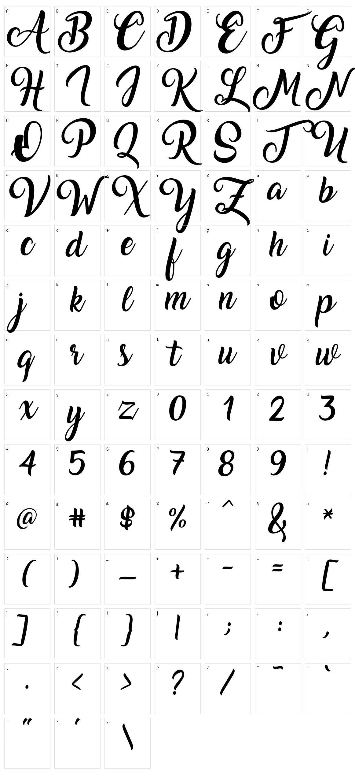Amarillo Character Set