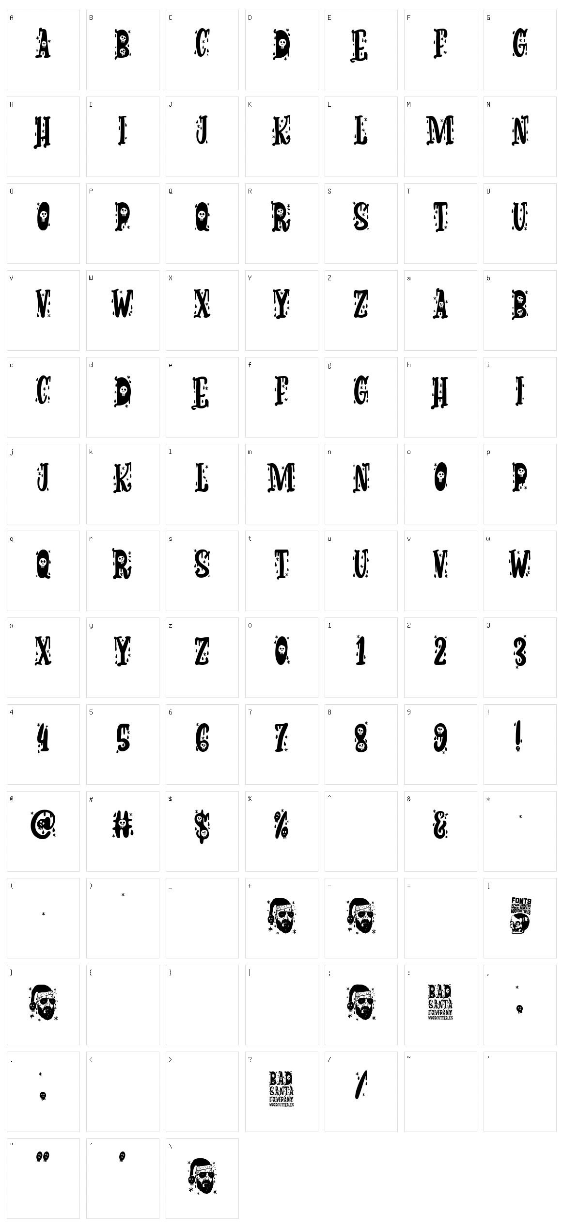 Bad Santa Company Character Set