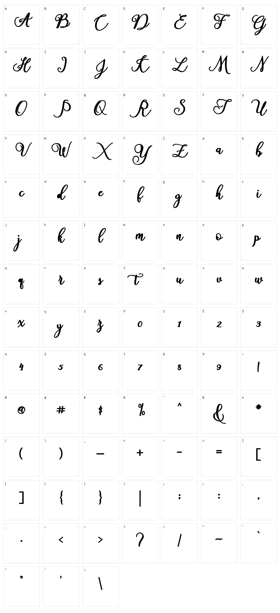 America Character Set